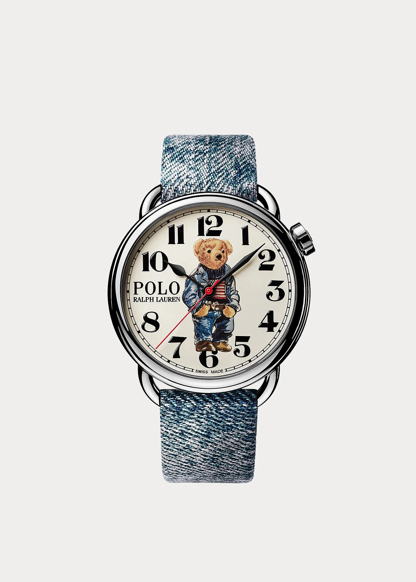 42 MM Denim Polo Bear Steel White Dial - 1