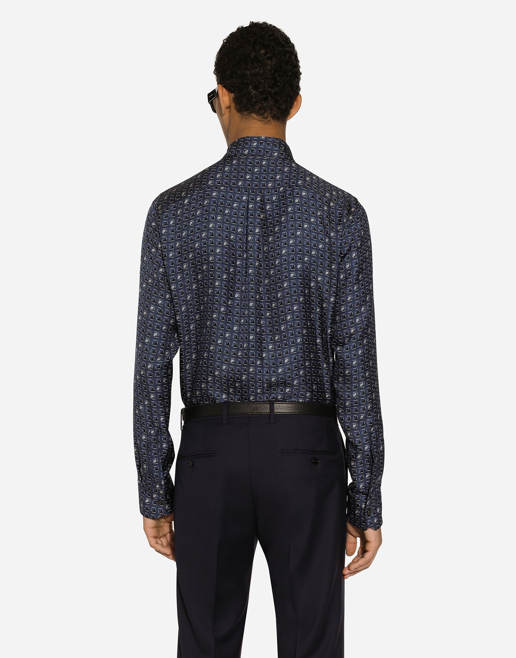 Silk Martini-fit shirt with tie print - 5