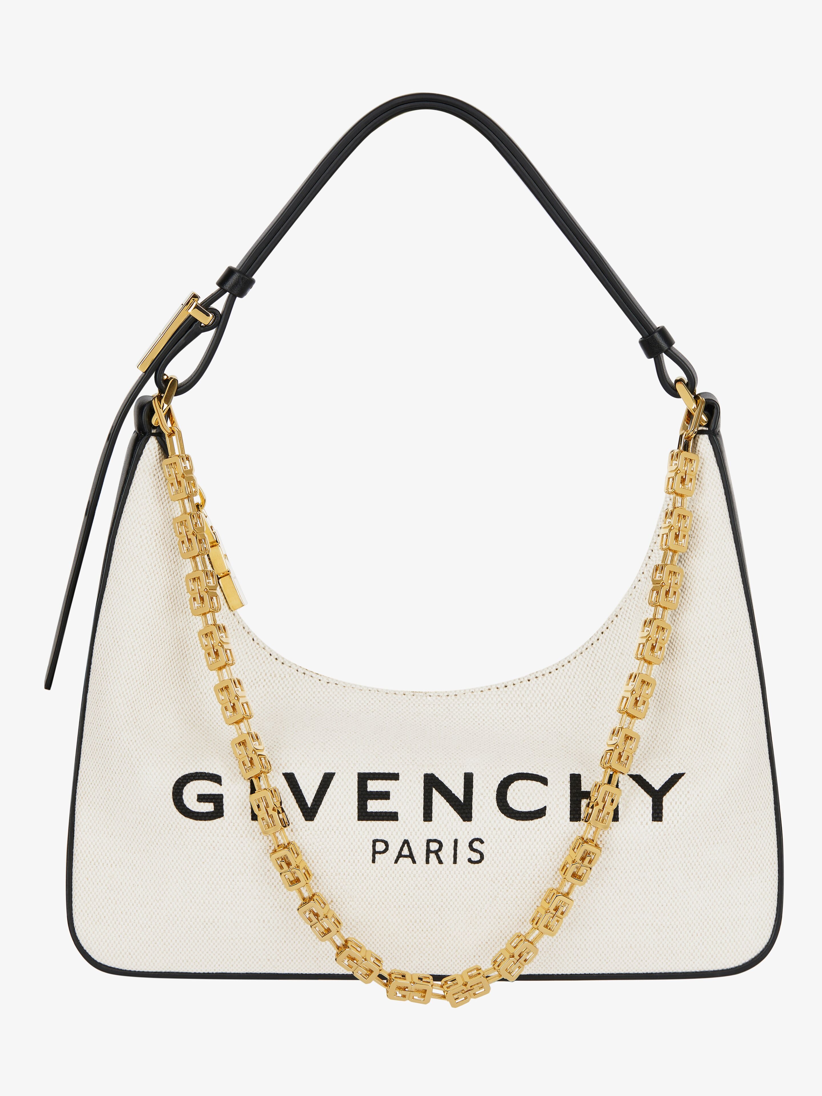 SMALL MOON CUT OUT BAG IN CANVAS WITH CHAIN - 6