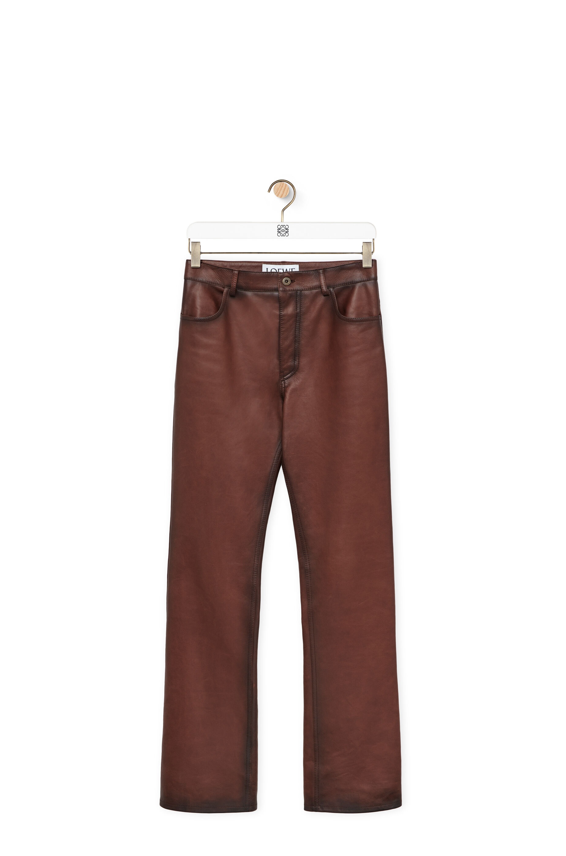 Bootleg trousers in nappa calfskin - 1