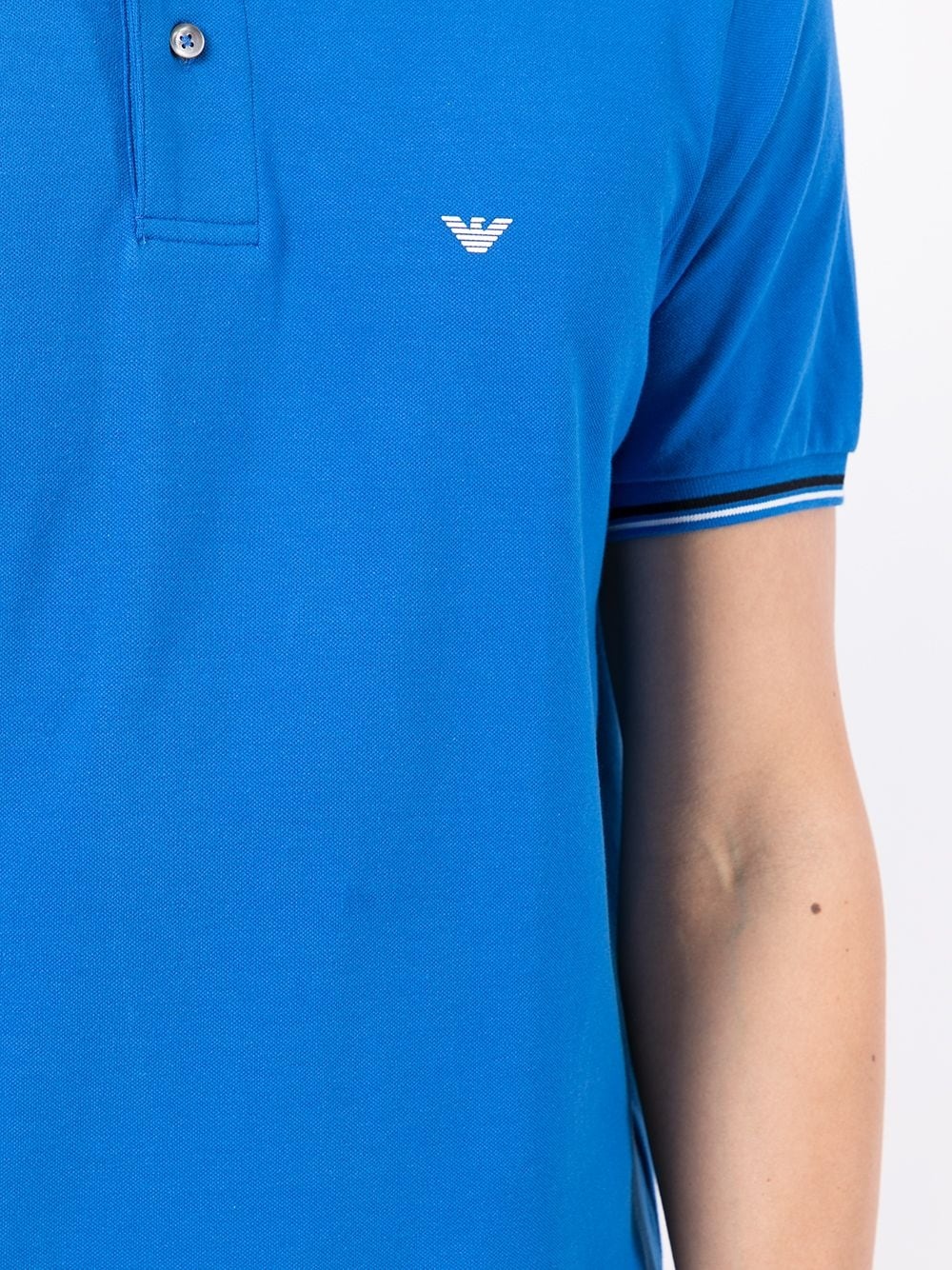 embroidered-logo short-sleeved polo shirt - 5