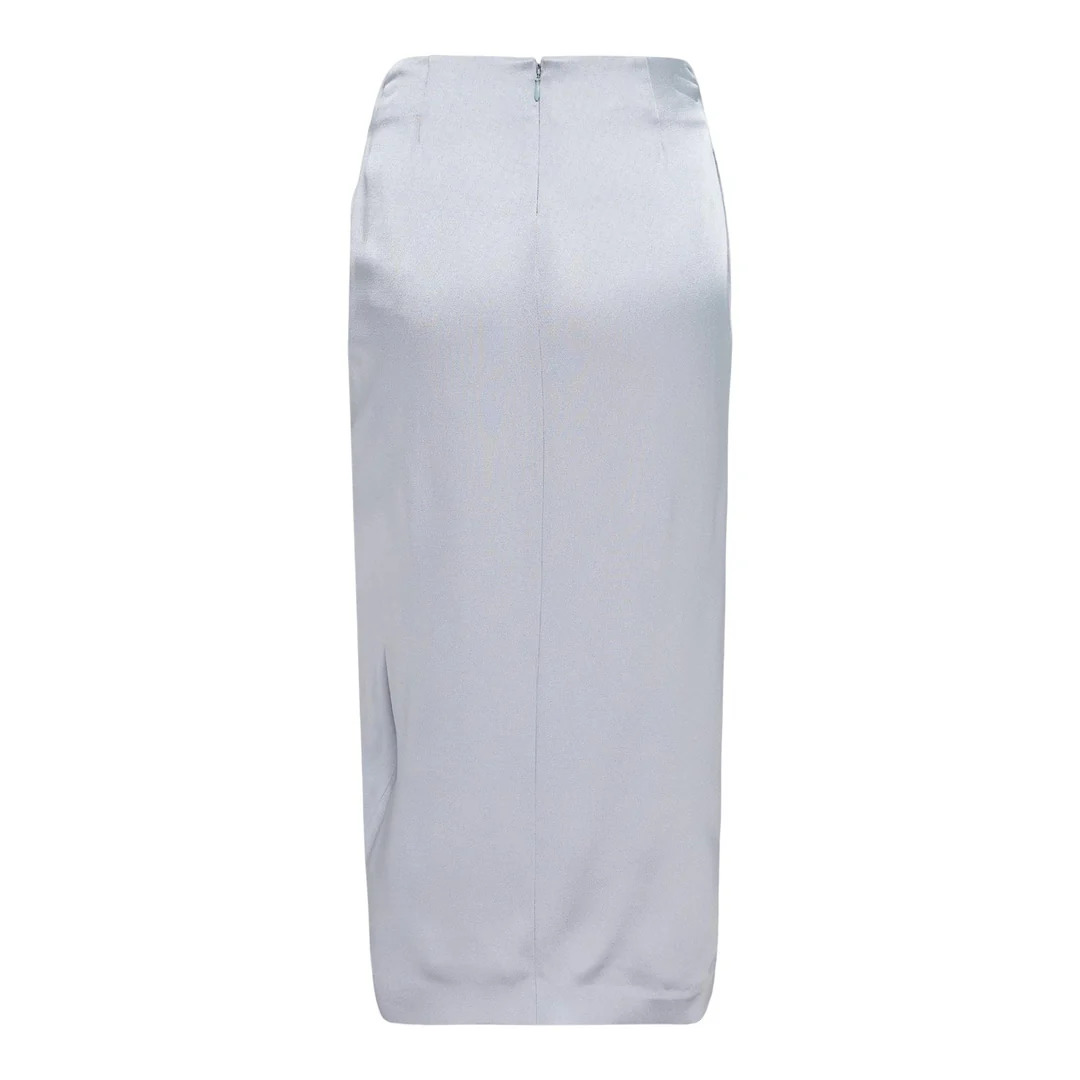 Satin Gathered Skirt - 2