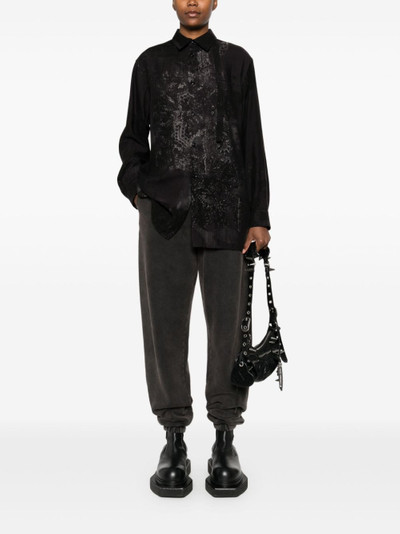 Yohji Yamamoto abstract-print shirt outlook