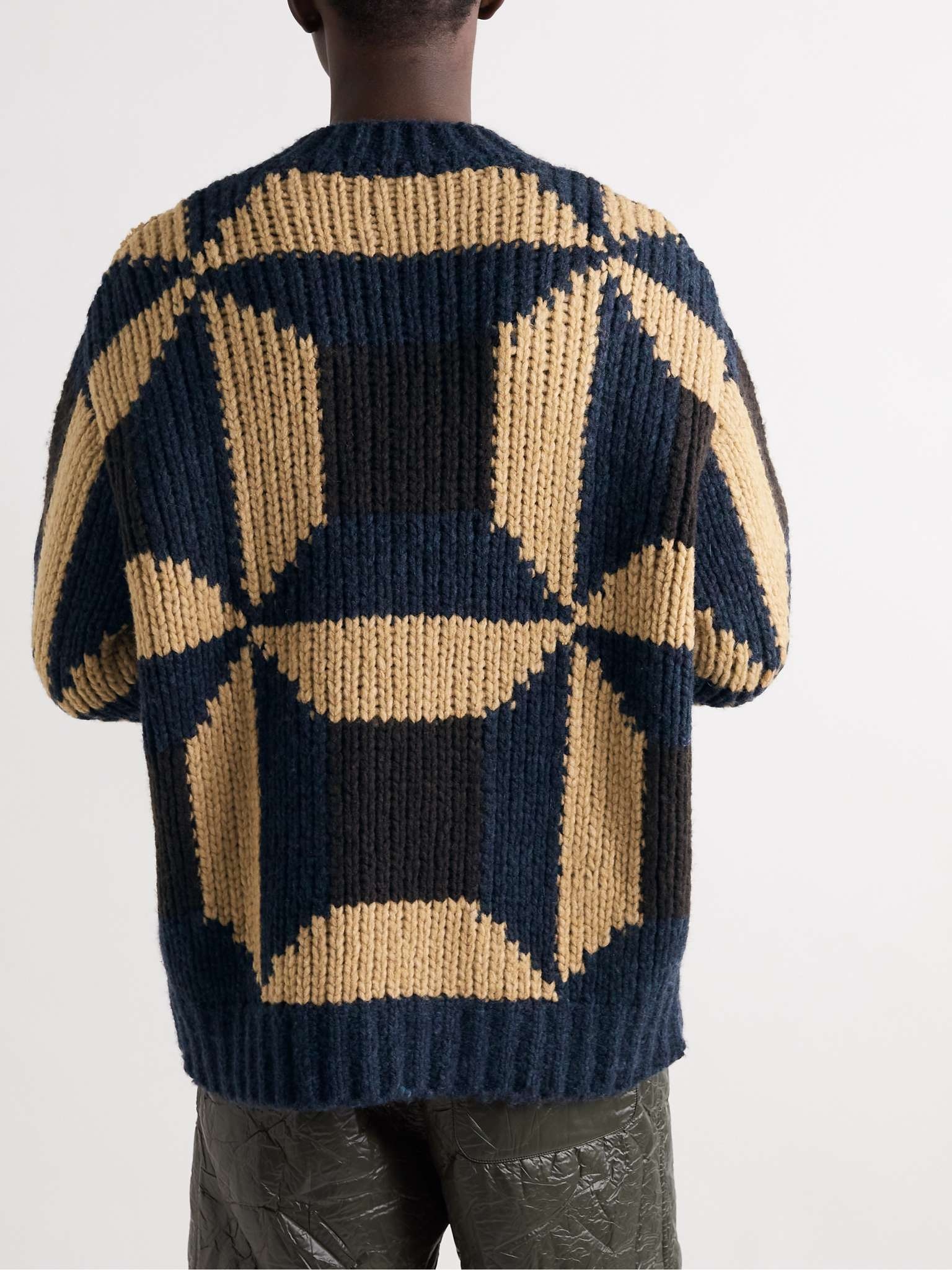 Intarsia Merino Wool-Blend Sweater - 4