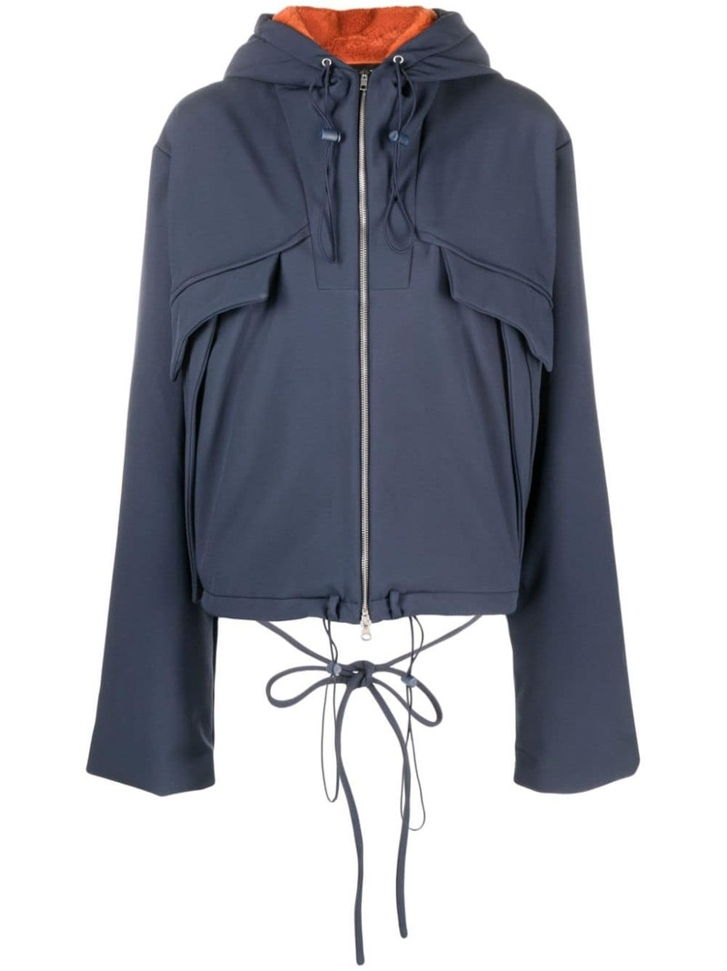 faux-fur lining hooded jacket 1