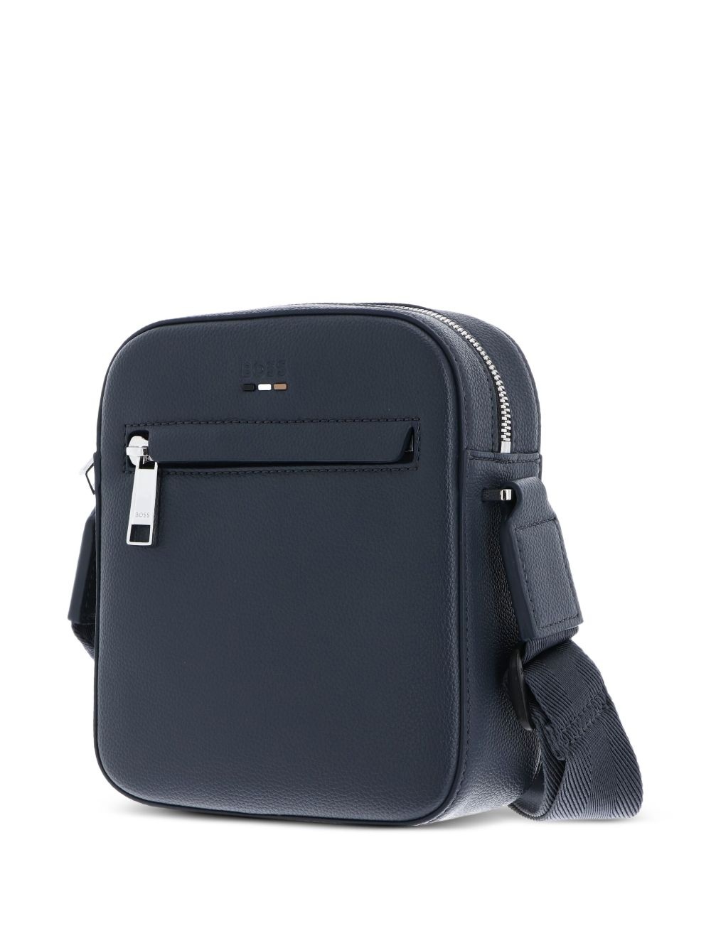 debossed logo messenger bag - 3
