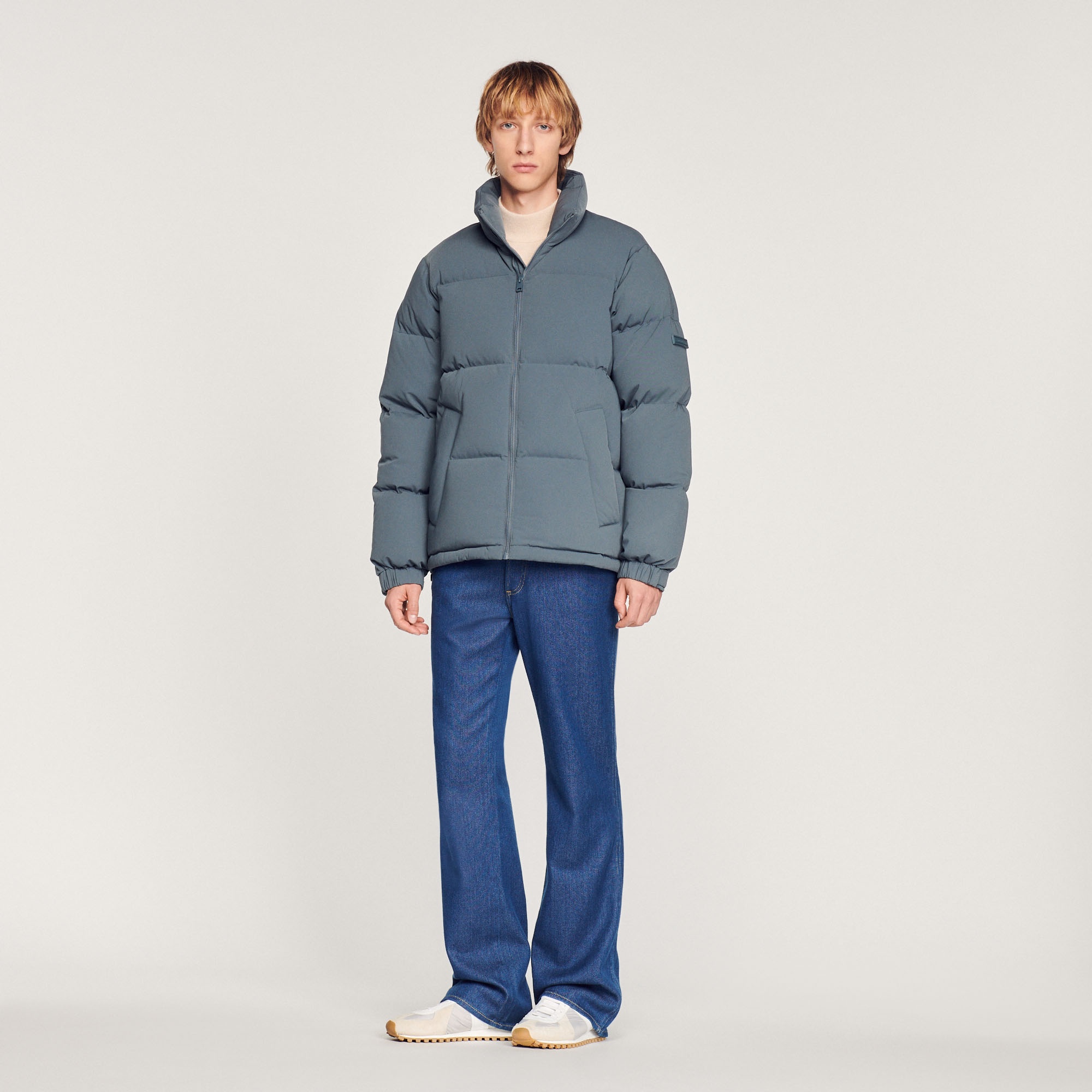 Oversized technical fabric padded jacket - 3