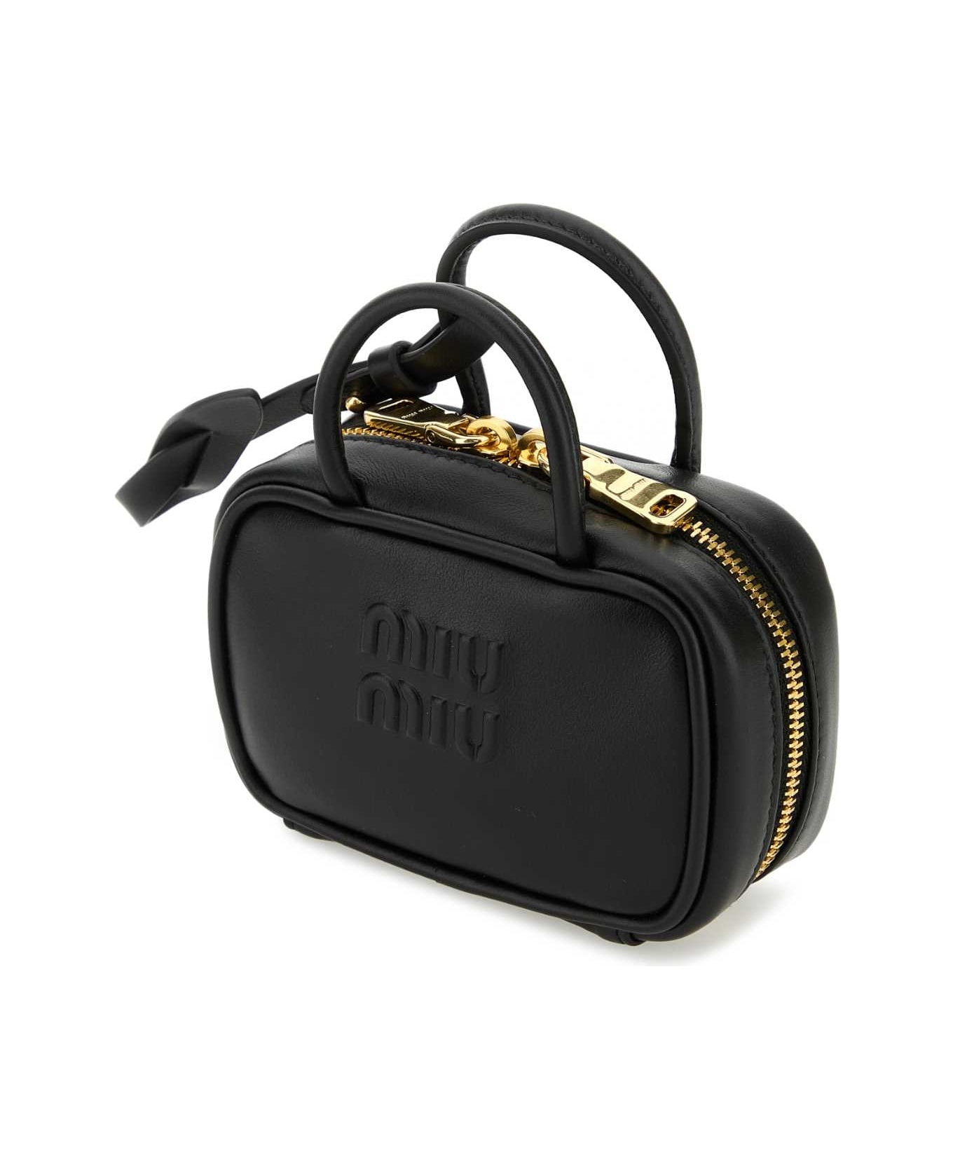 Black Leather Beau Keyring Necessaire - 3
