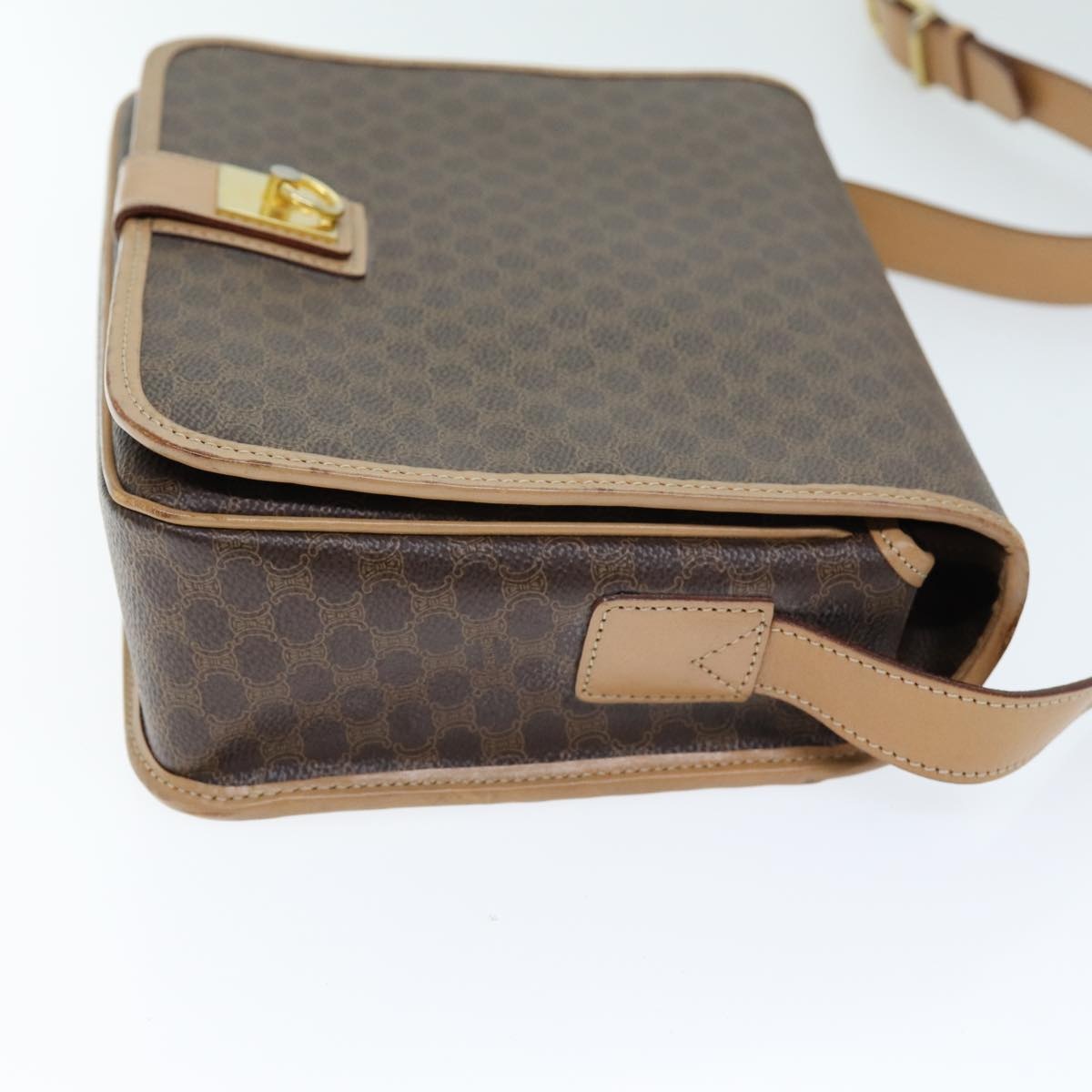 CELINE Macadam Canvas Shoulder Bag Pvc Brown - 4