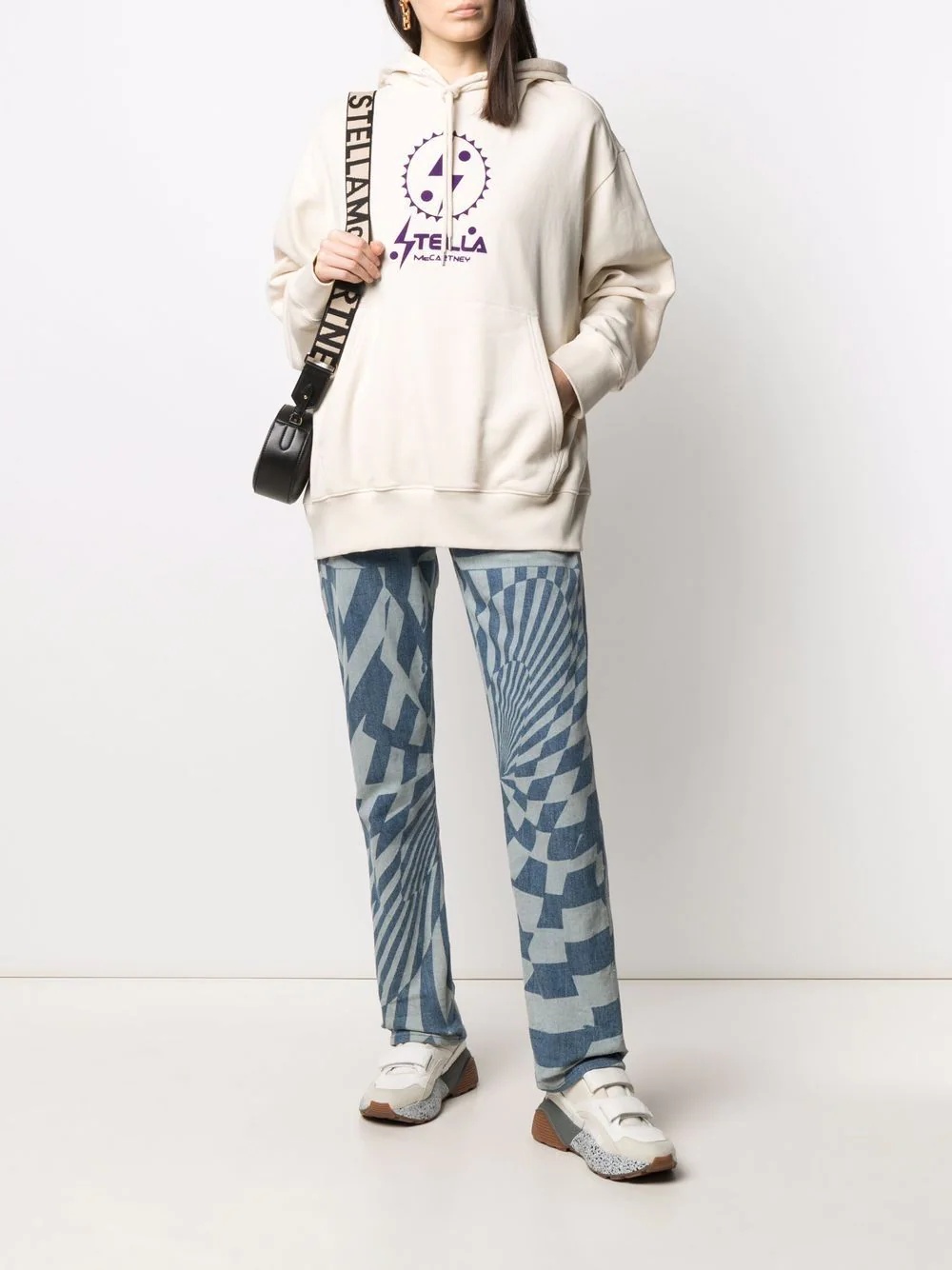 logo print hoodie - 3