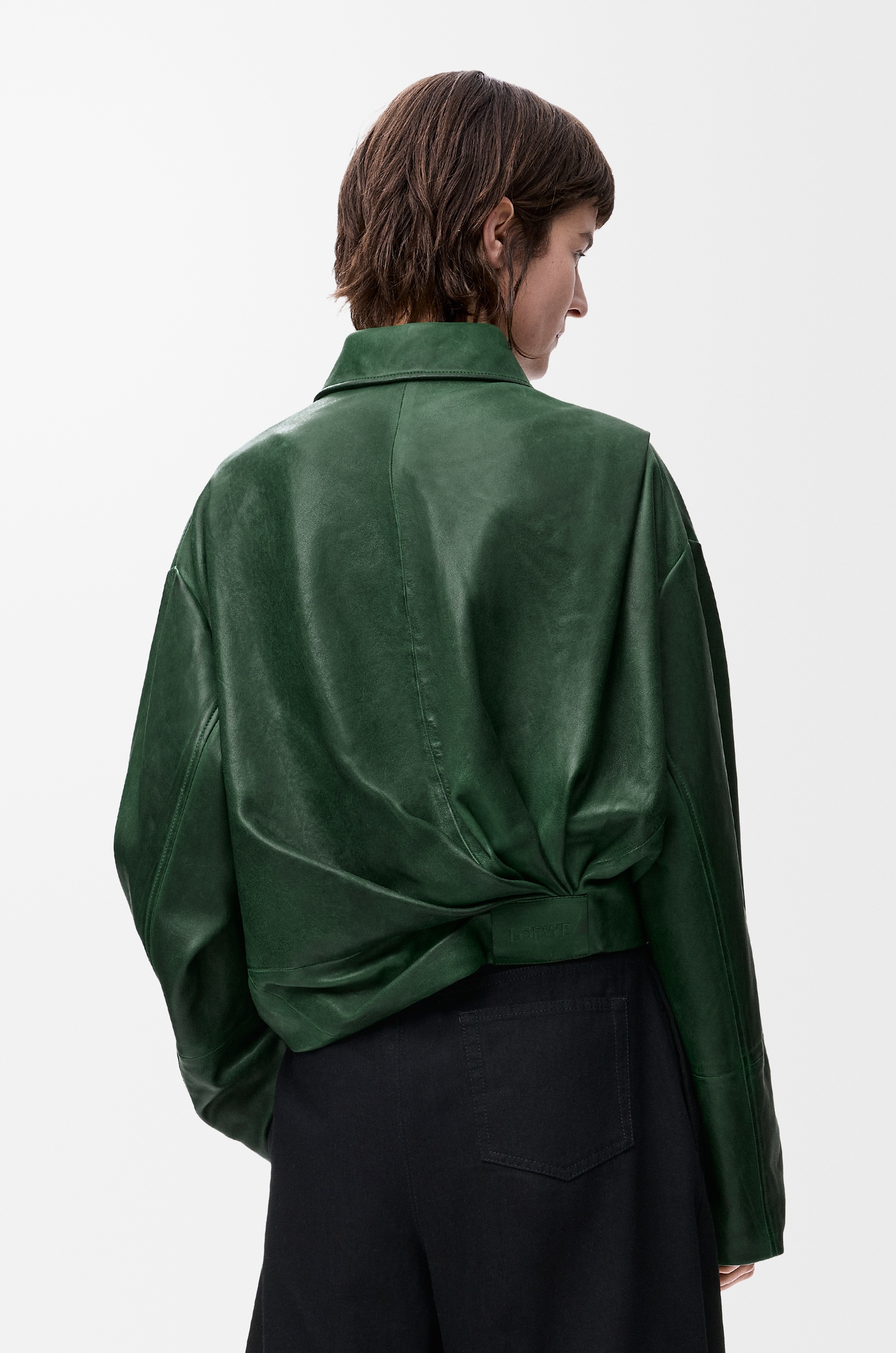 Draped jacket in nappa lambskin - 4