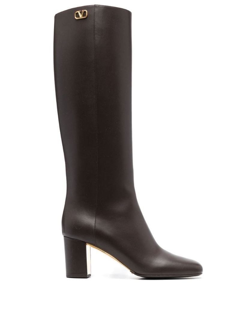 VLogo knee-high boots - 1