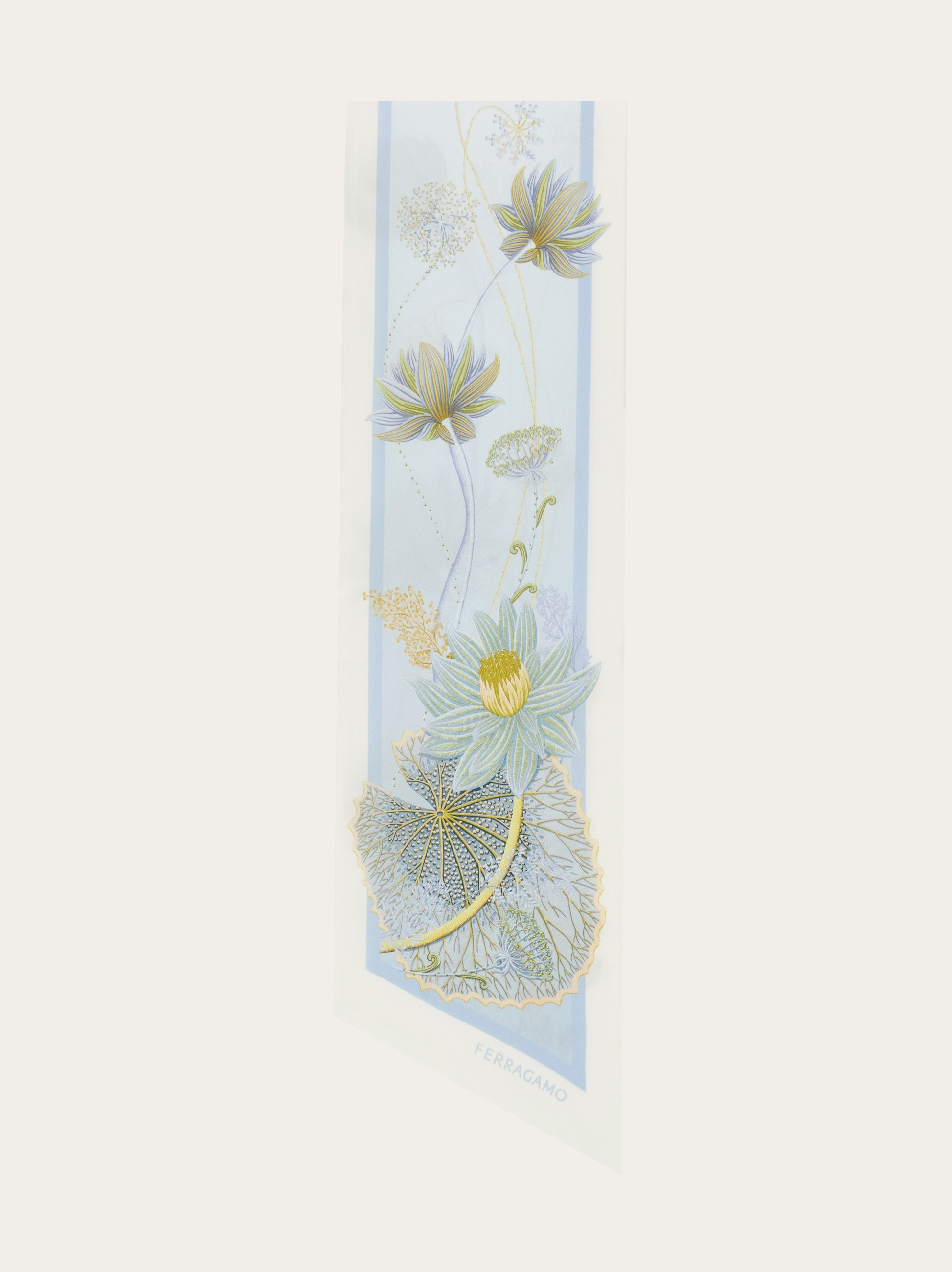 Water lily print silk bandeau - 5