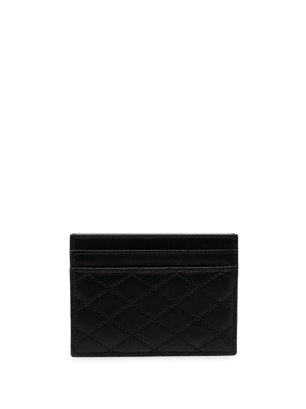 logo-plaque quilted wallet - 2