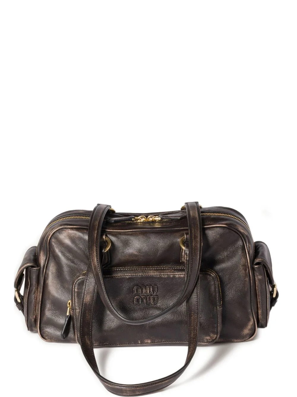 Pocket logo-embossed tote bag - 1