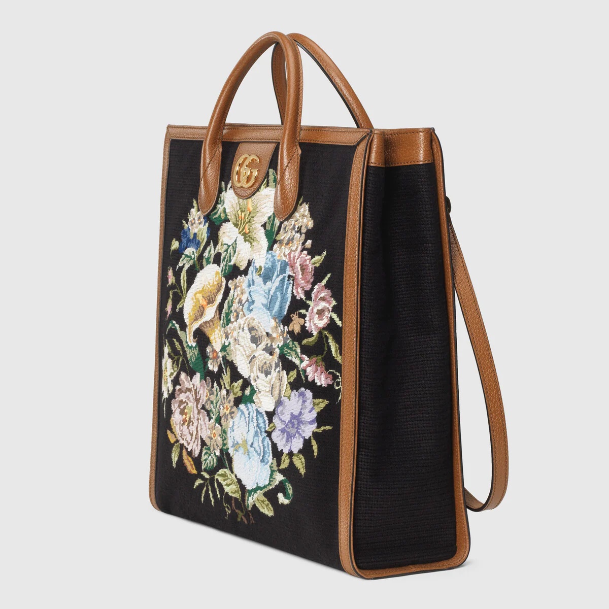 Tote bag with floral embroidery - 2