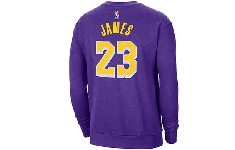 Jordan Air Jordan Los Angeles Lakers Fleece Round Neck Long Sleeves Purple CN1052-504 outlook