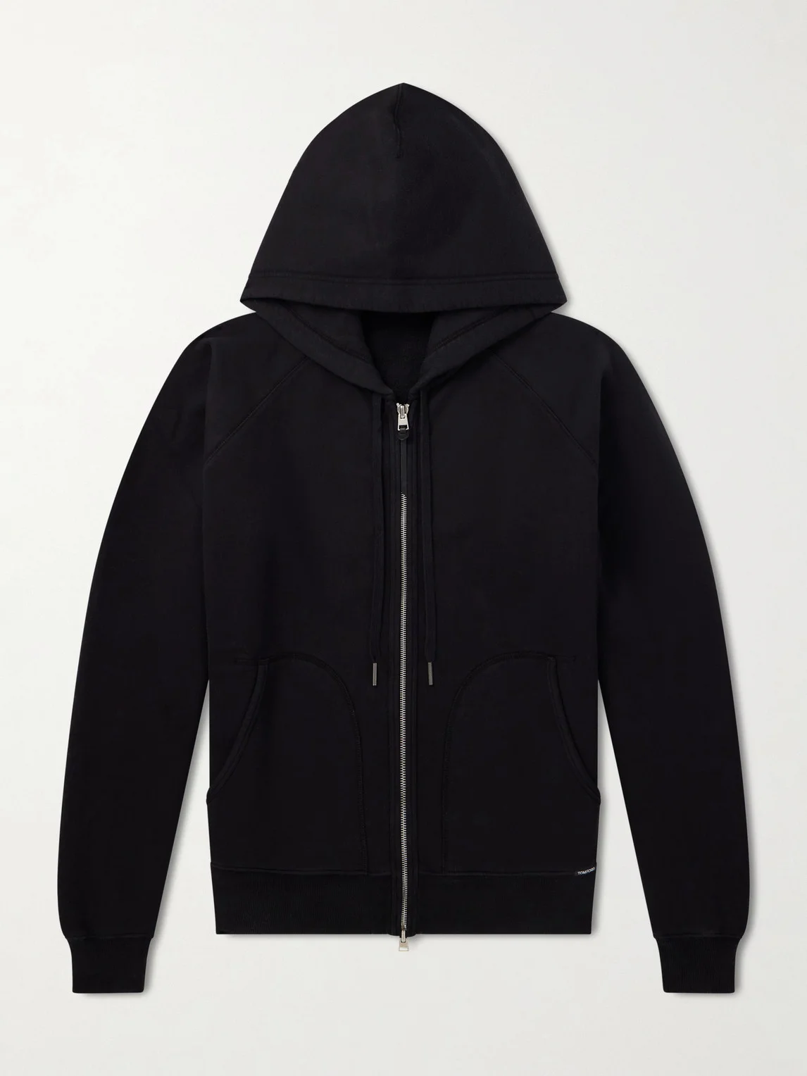 Slim-Fit Cotton-Jersey Zip-Up Hoodie - 1