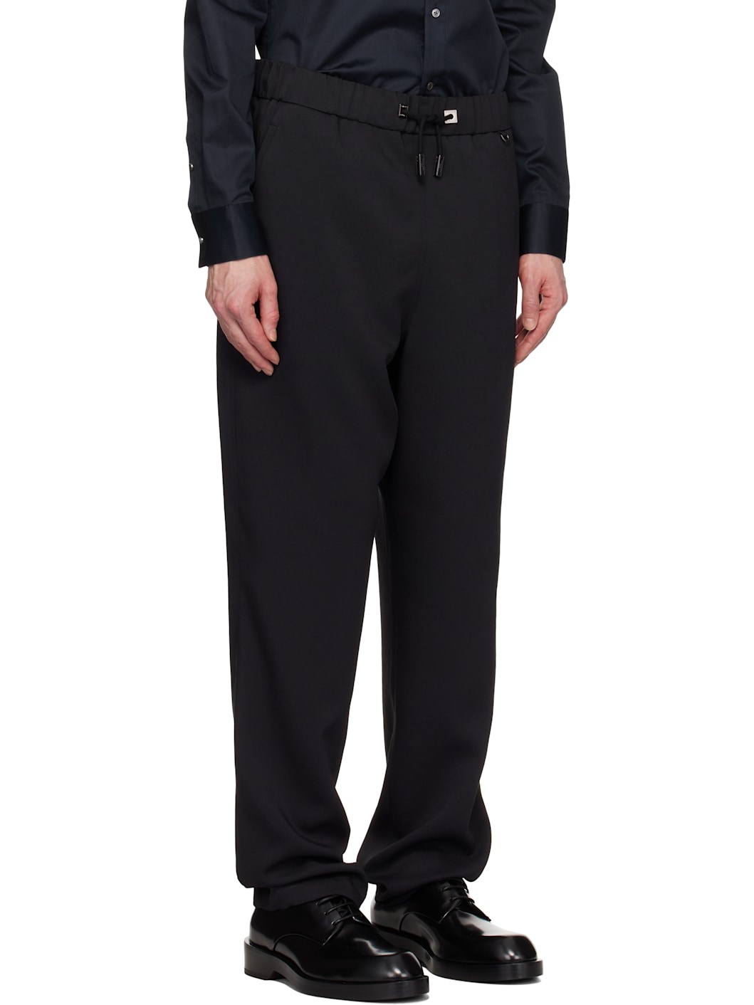 Black Drawstring Trousers - 2