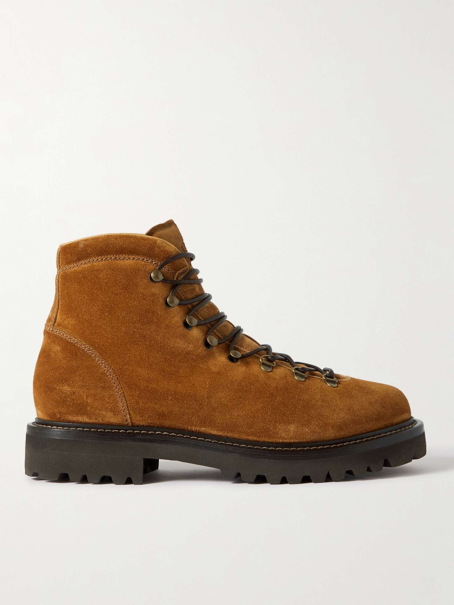 Shearling-Lined Suede Hiking Boots - 1