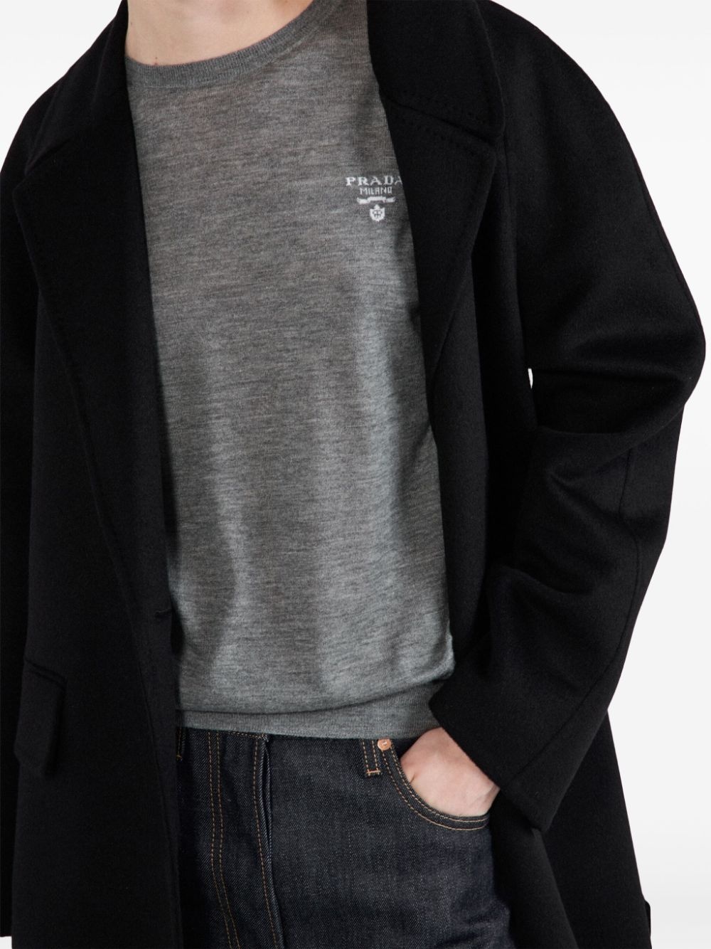 cashmere crew-neck knitted top - 5