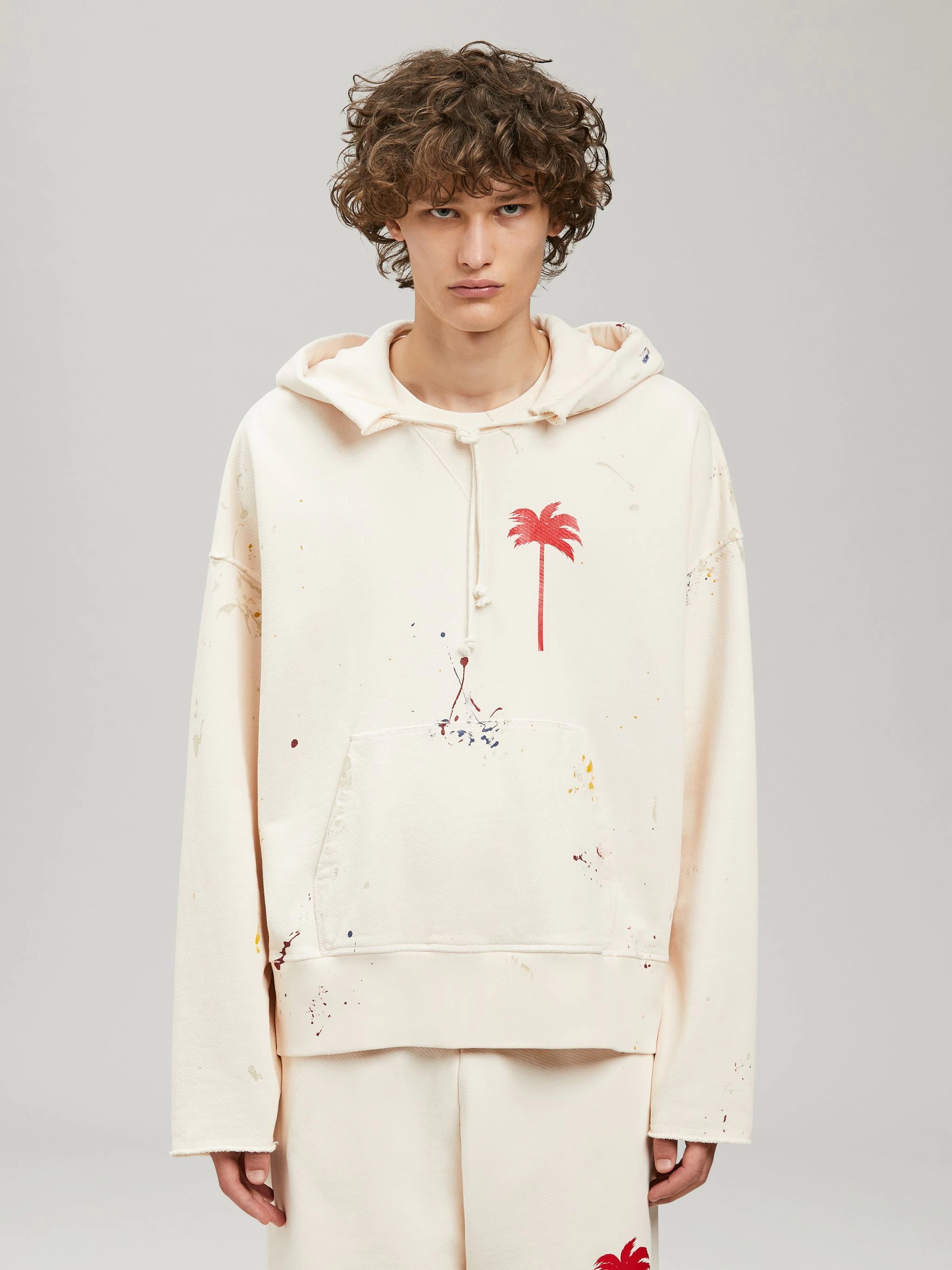 PAINTED PALM TREE HOODED SWEATSHIRT - 3
