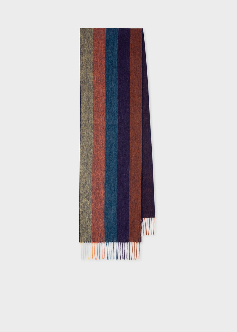 Muted 'Artist Stripe' Wool-Blend Scarf 1