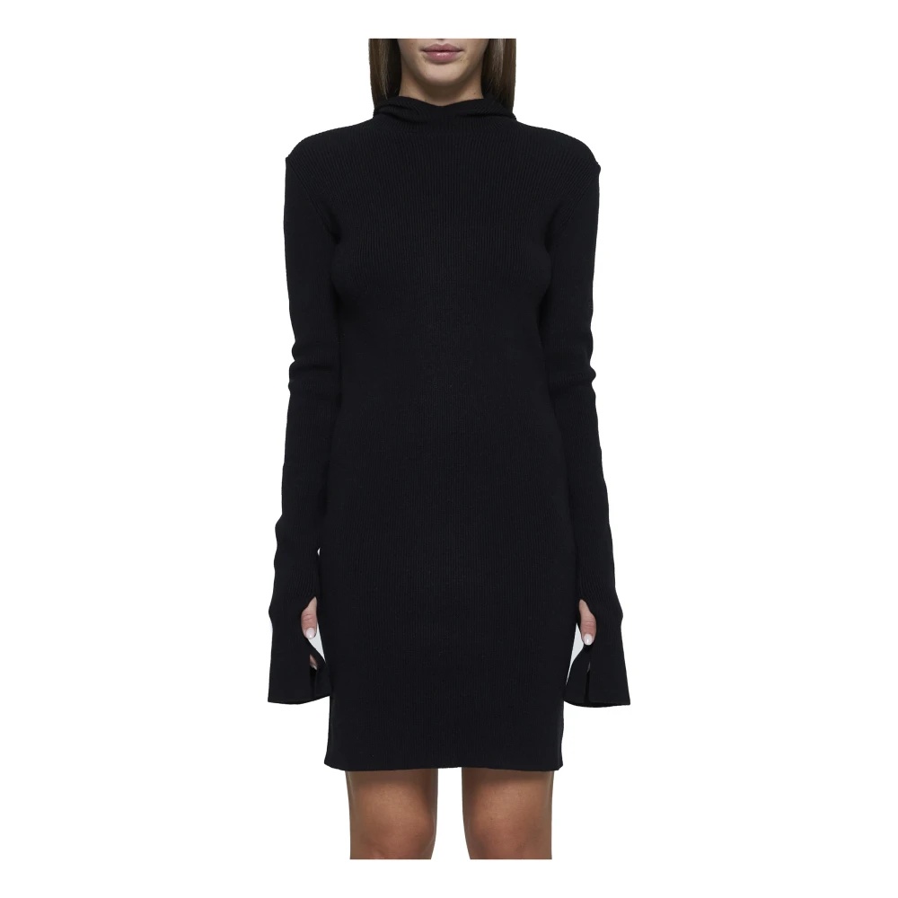 FENDI BLACK RIBBED KNIT MINI DRESS | miinto | REVERSIBLE