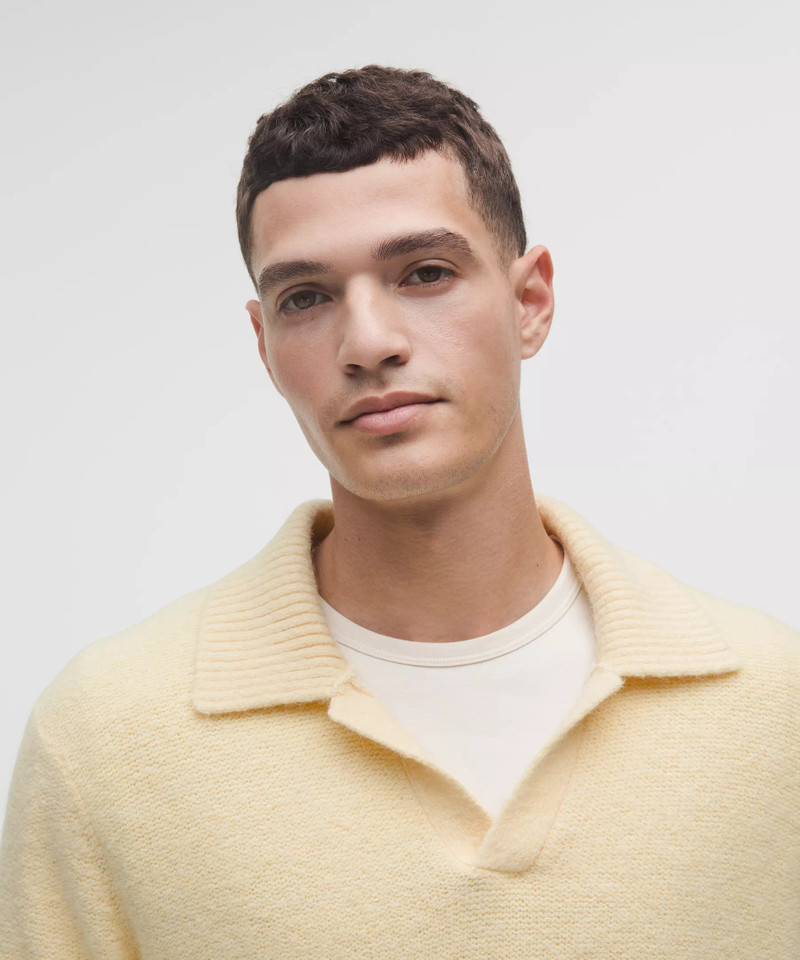 Wool-Blend Ribbed Polo Shirt 4