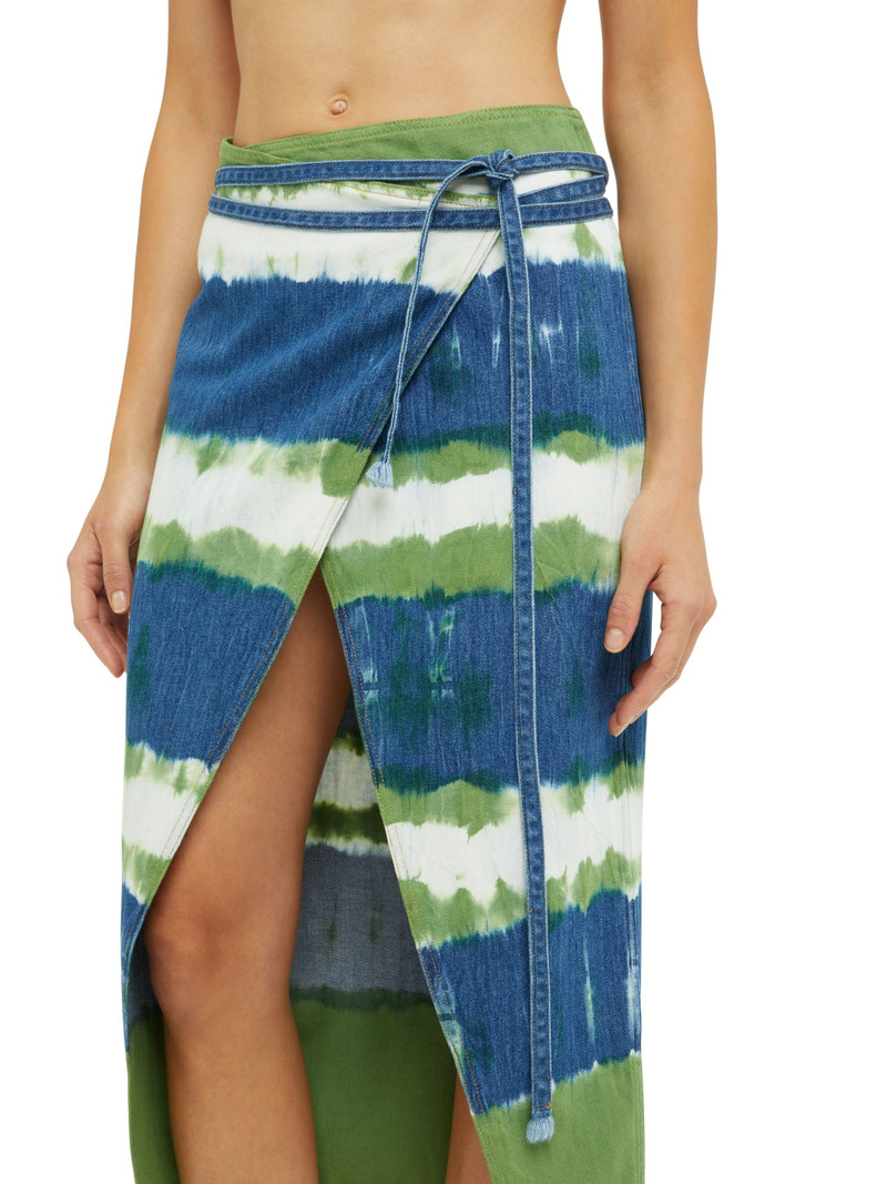 Magic Journey Denim Sarong Skirt 7