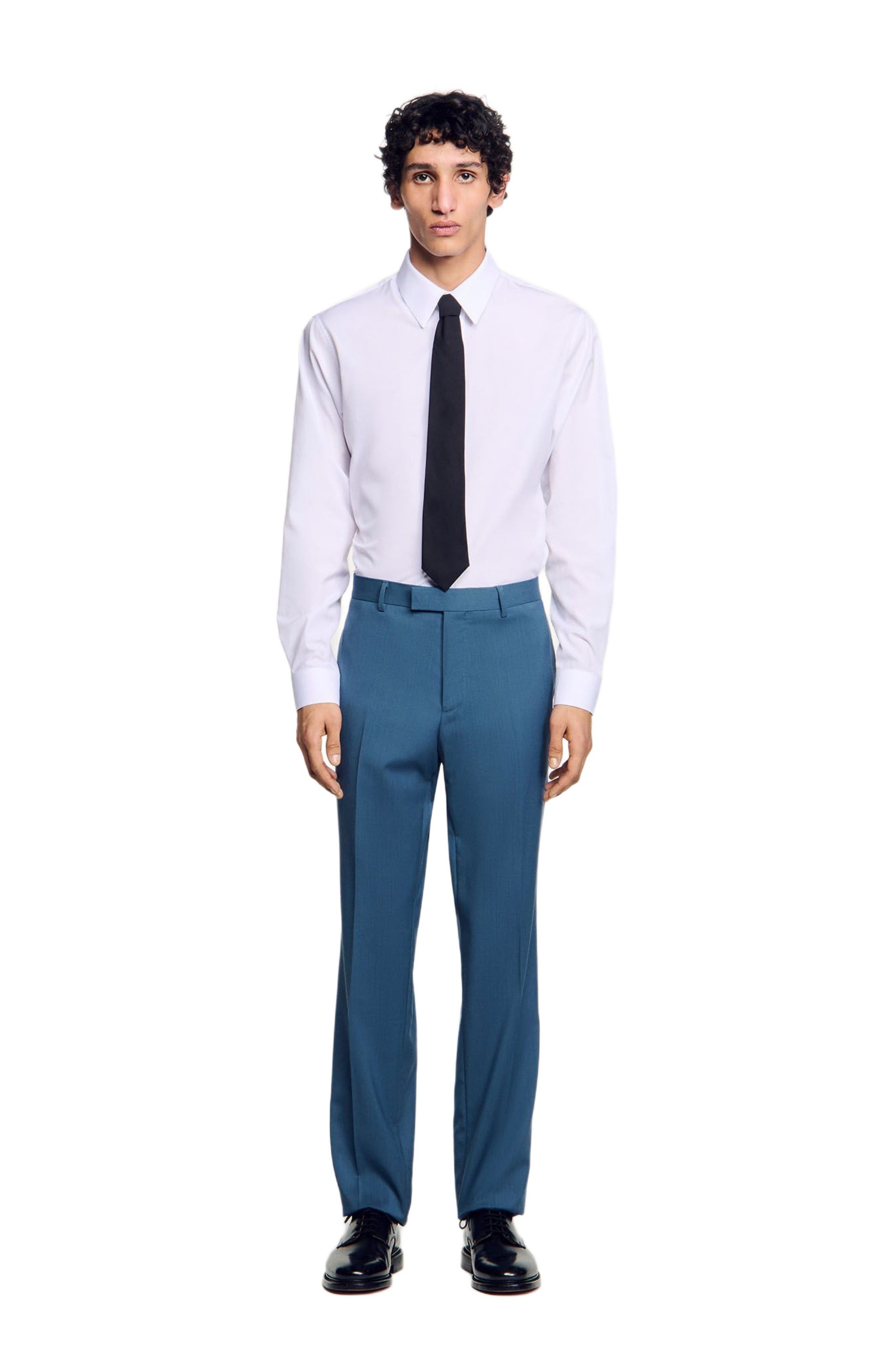 SANDRO Wool suit trousers in Thunderstorm Blue at Nordstrom - 6