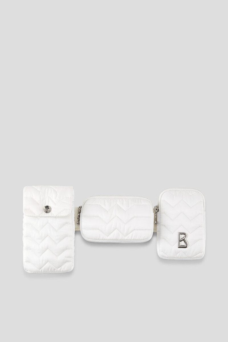 Meribel Enja Multipocket belt bag in White 1
