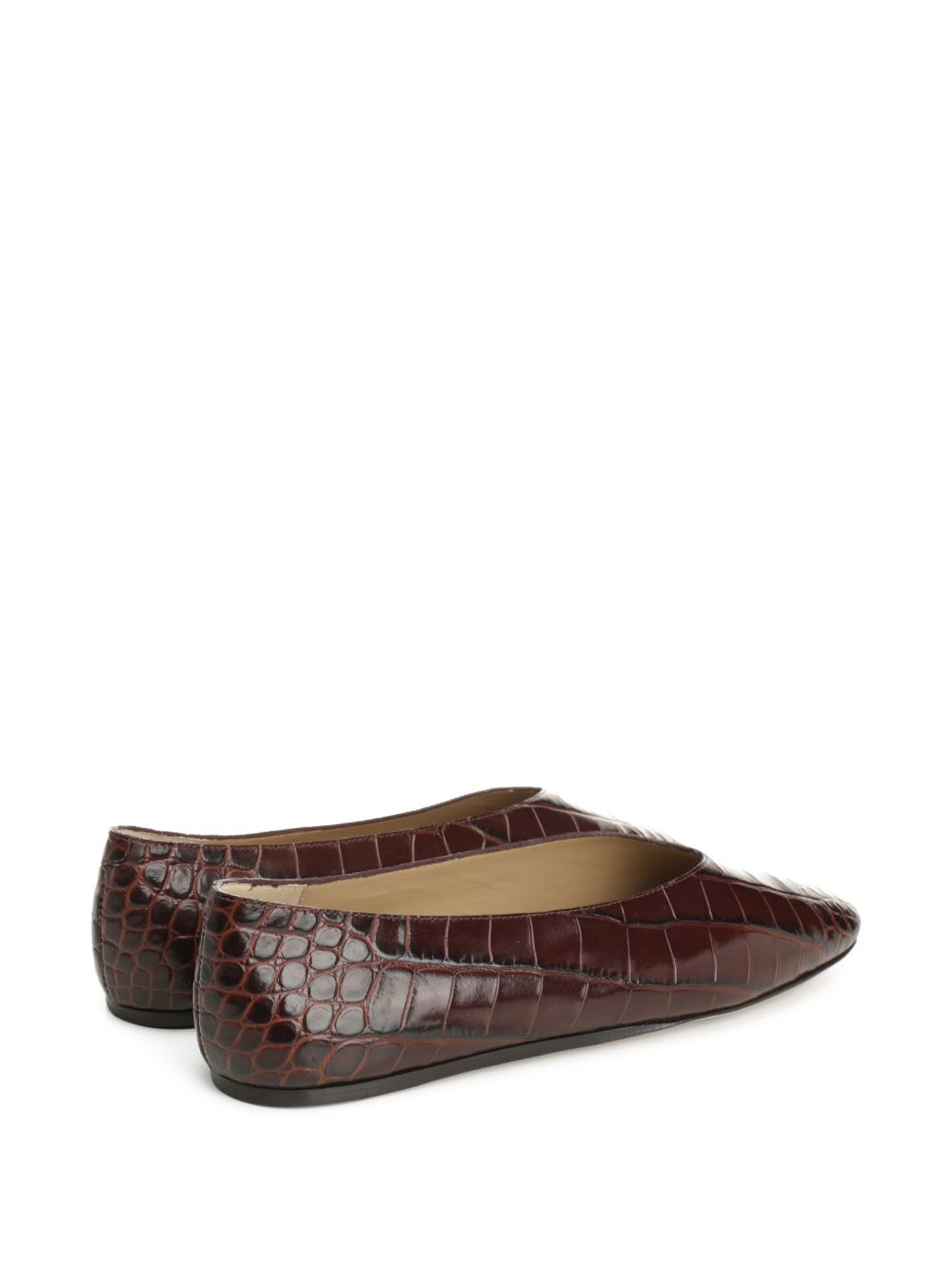 Regency crocodile-effect pointed slippers - 3