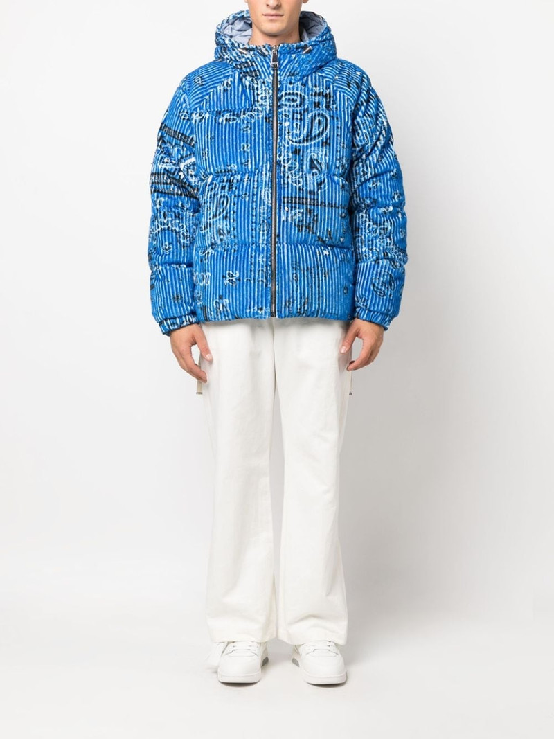 Khrisjoy paisley-print corduroy padded jacket outlook