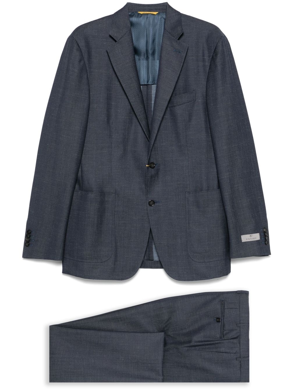 slub-textured suit - 1