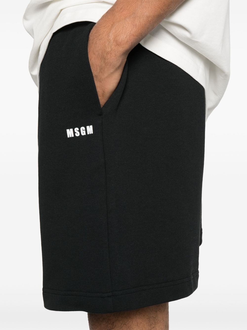 logo-print track shorts - 5