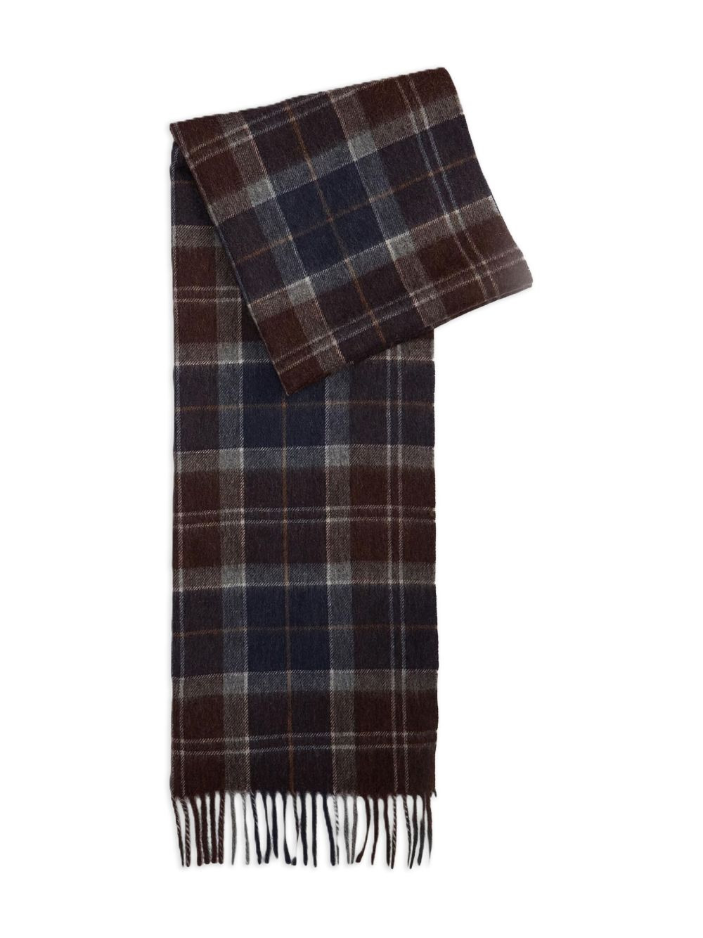 tartan fringed scarf - 2