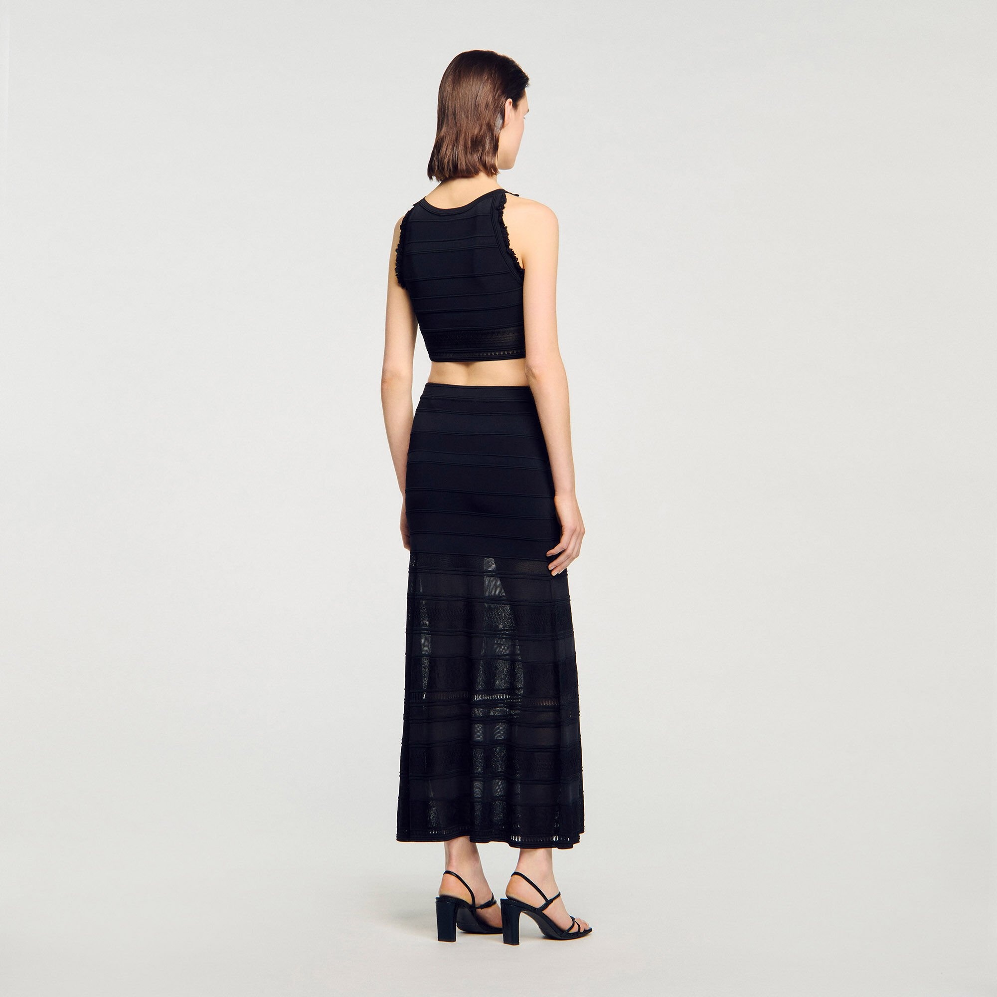 MAXI DECORATIVE KNIT SKIRT - 5