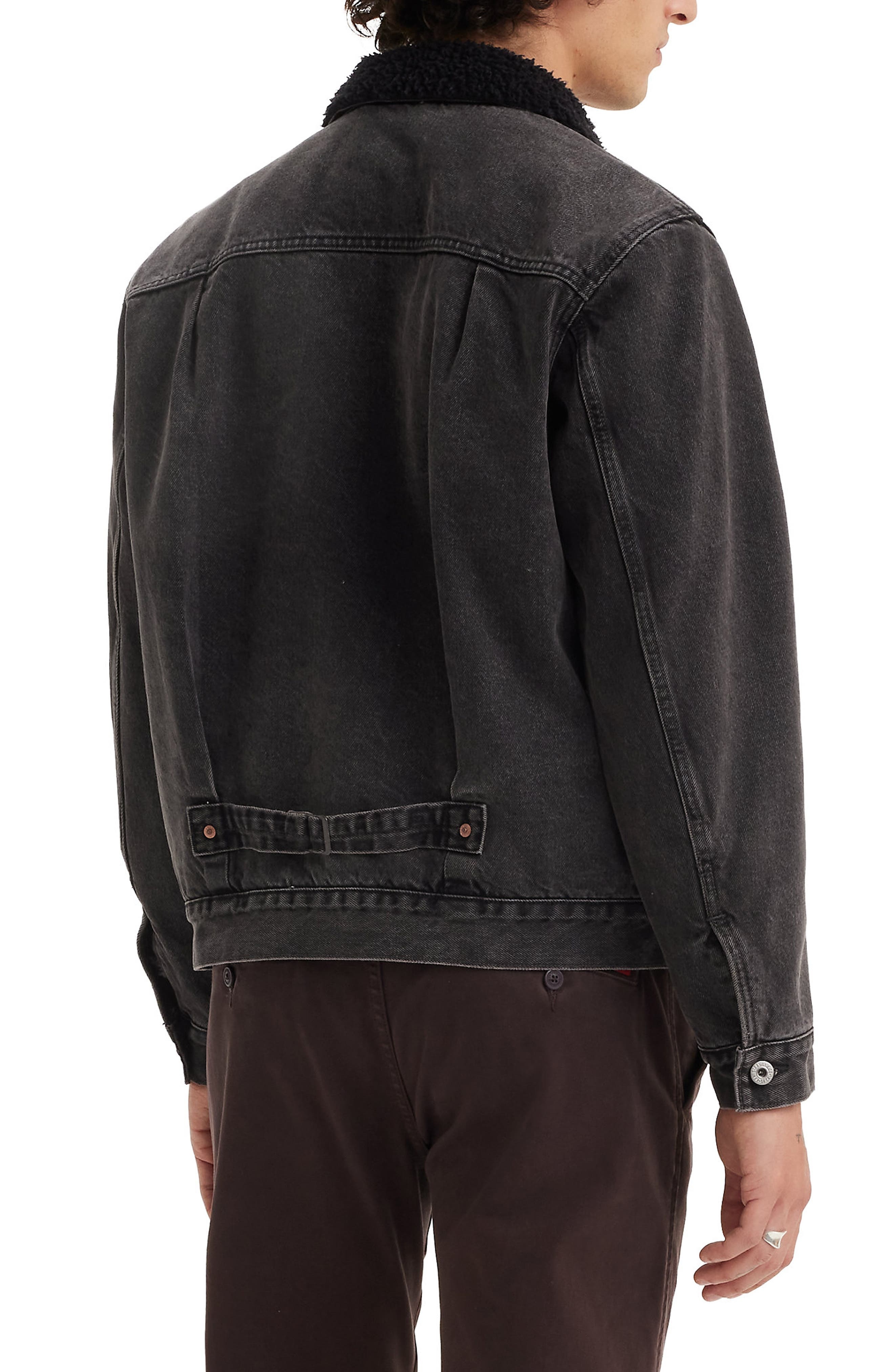 levi's Type I Fleece Collar Trucker Jacket in Mothership Lined at Nordstrom - 2