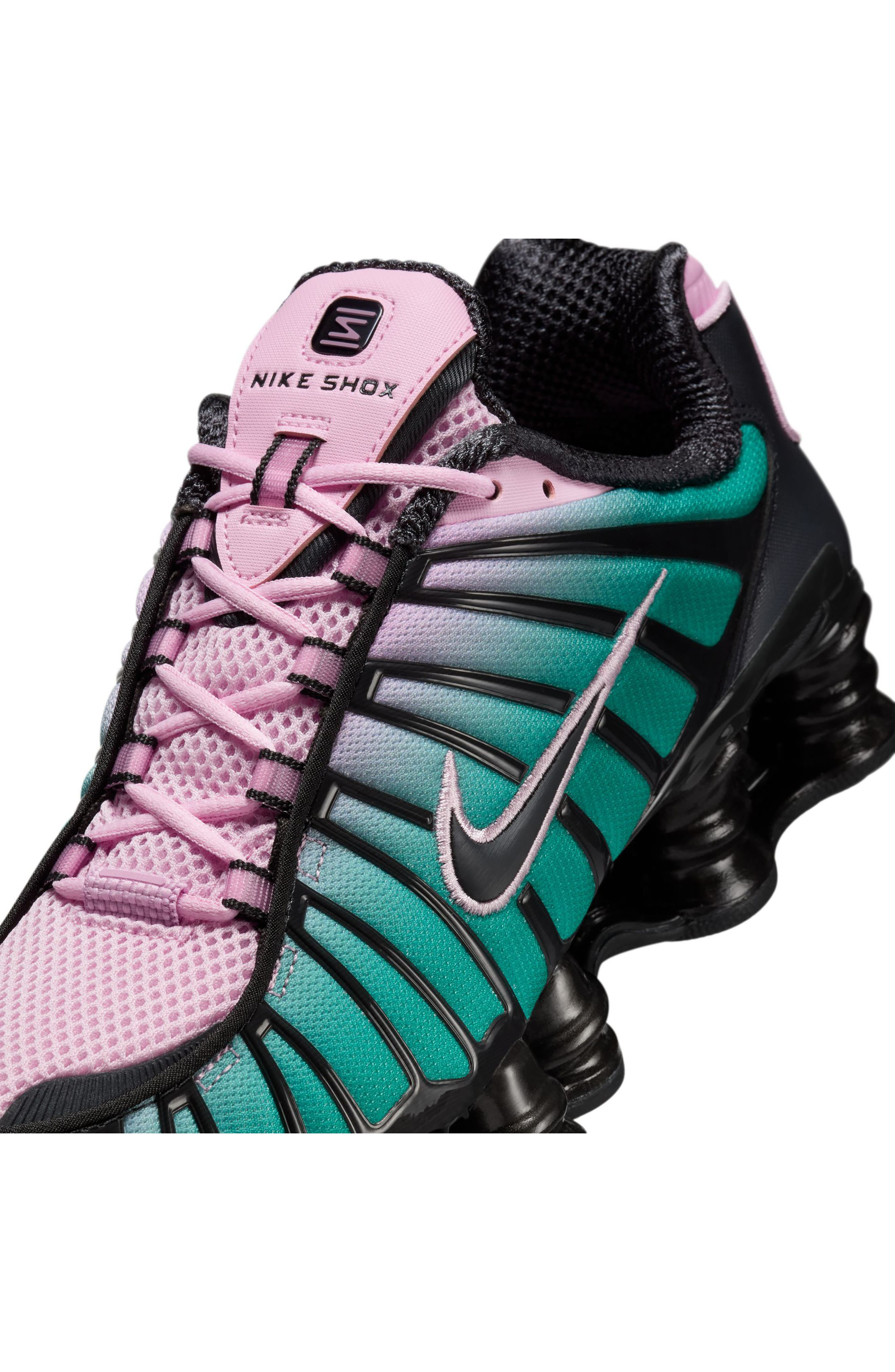 Nike Shox TL Sneaker in Light Arctic Pink/Green/Noir at Nordstrom - 8