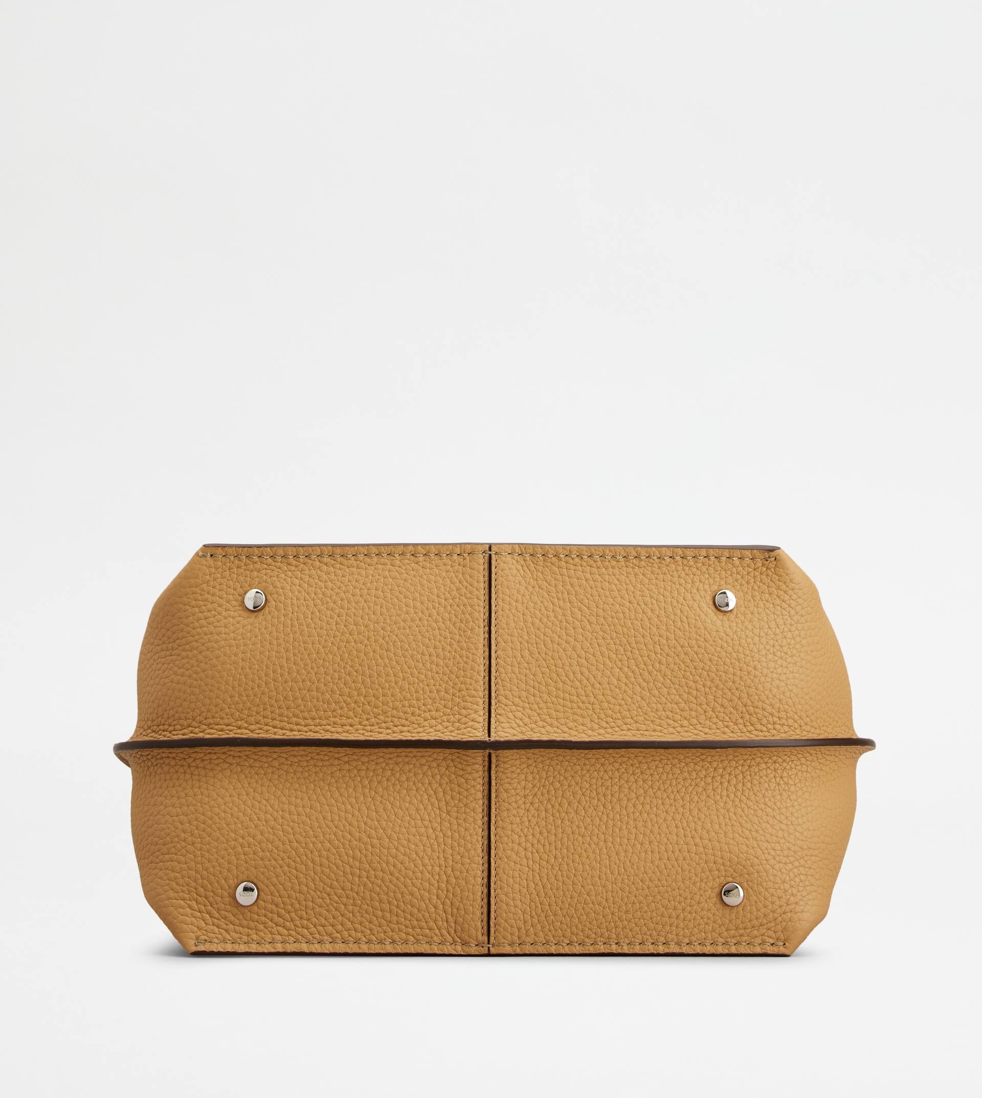BUCKET BAG IN LEATHER MEDIUM - BEIGE - 3