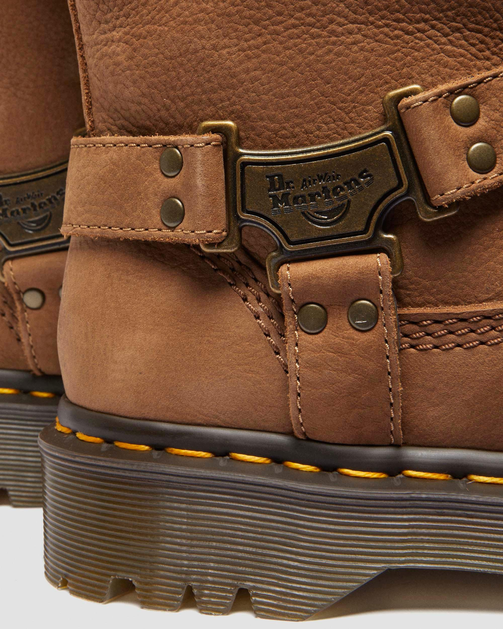 Anistone Hi Tumbled Nubuck Biker Boots - 4