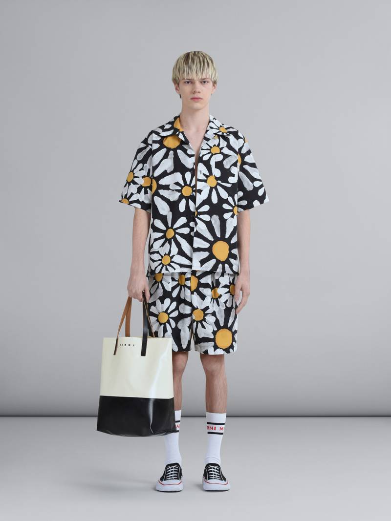 Marni WHITE AND BLACK TRIBECA SHOPPING BAG outlook