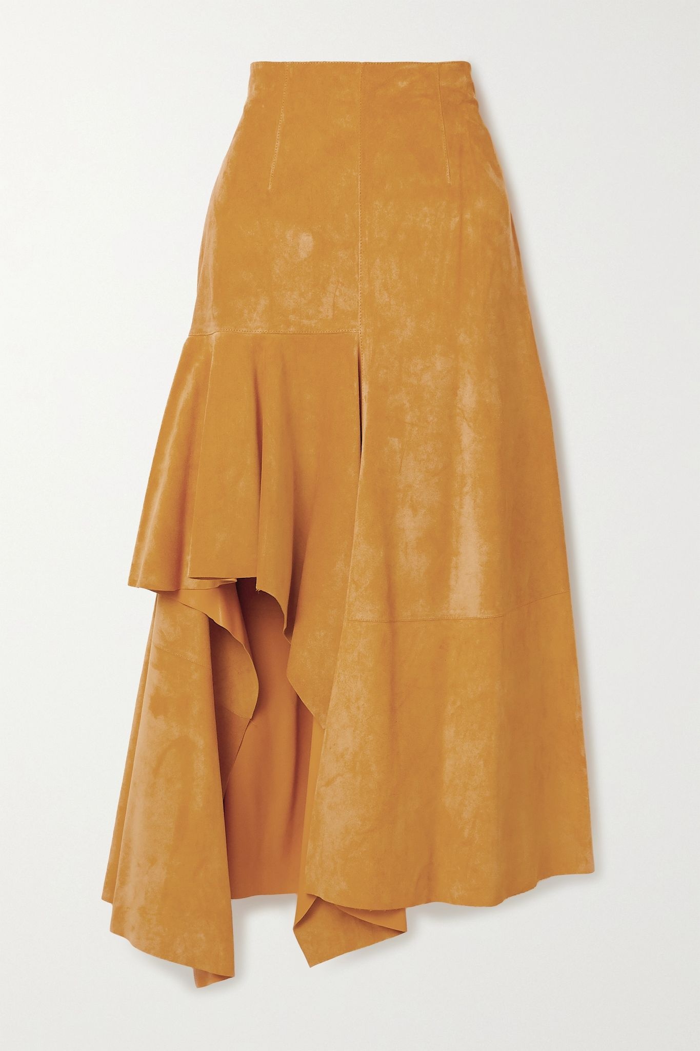 Draped suede skirt - 1