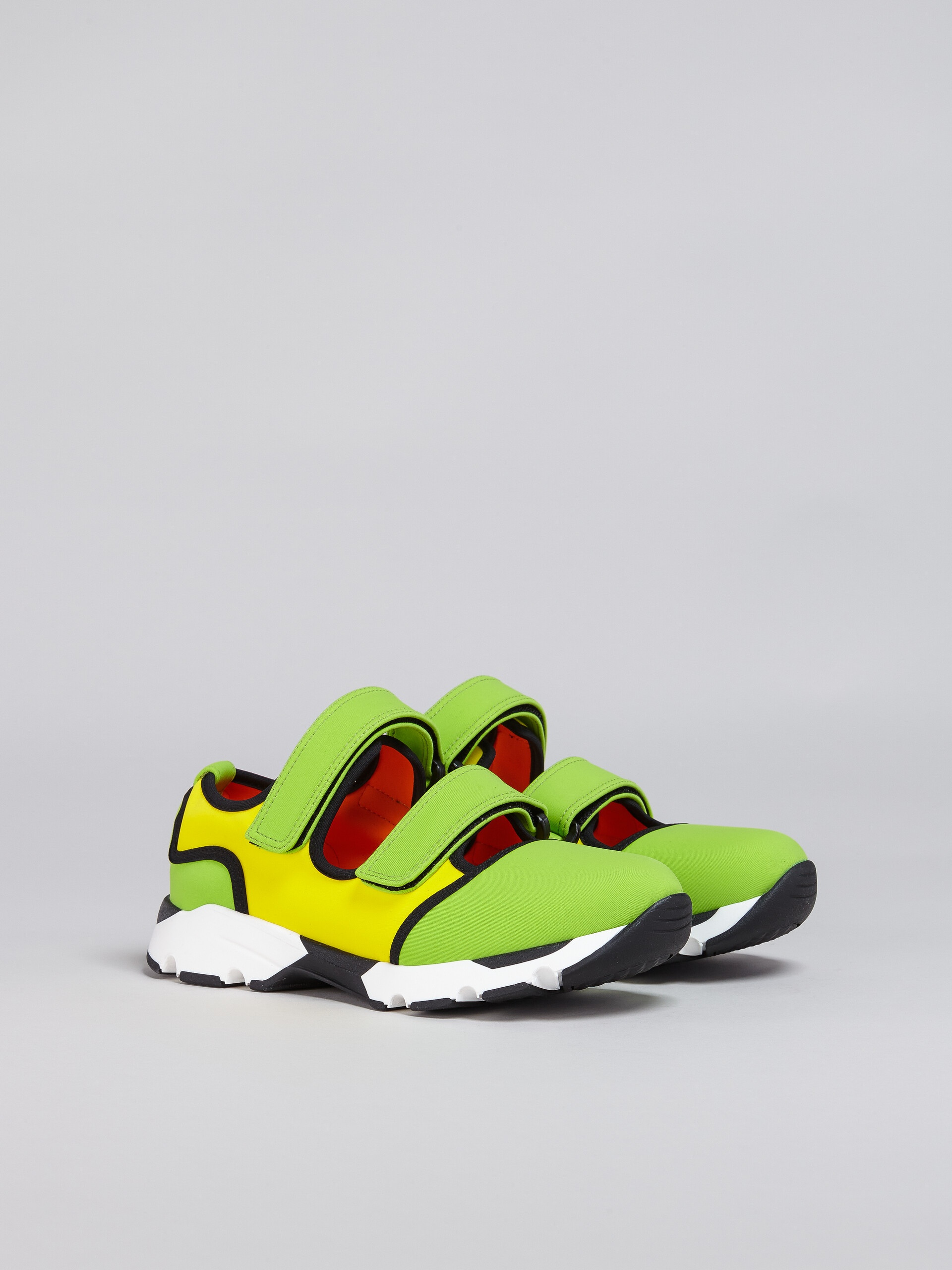 YELLOW AND GREEN TECHNO FABRIC SNEAKER - 2