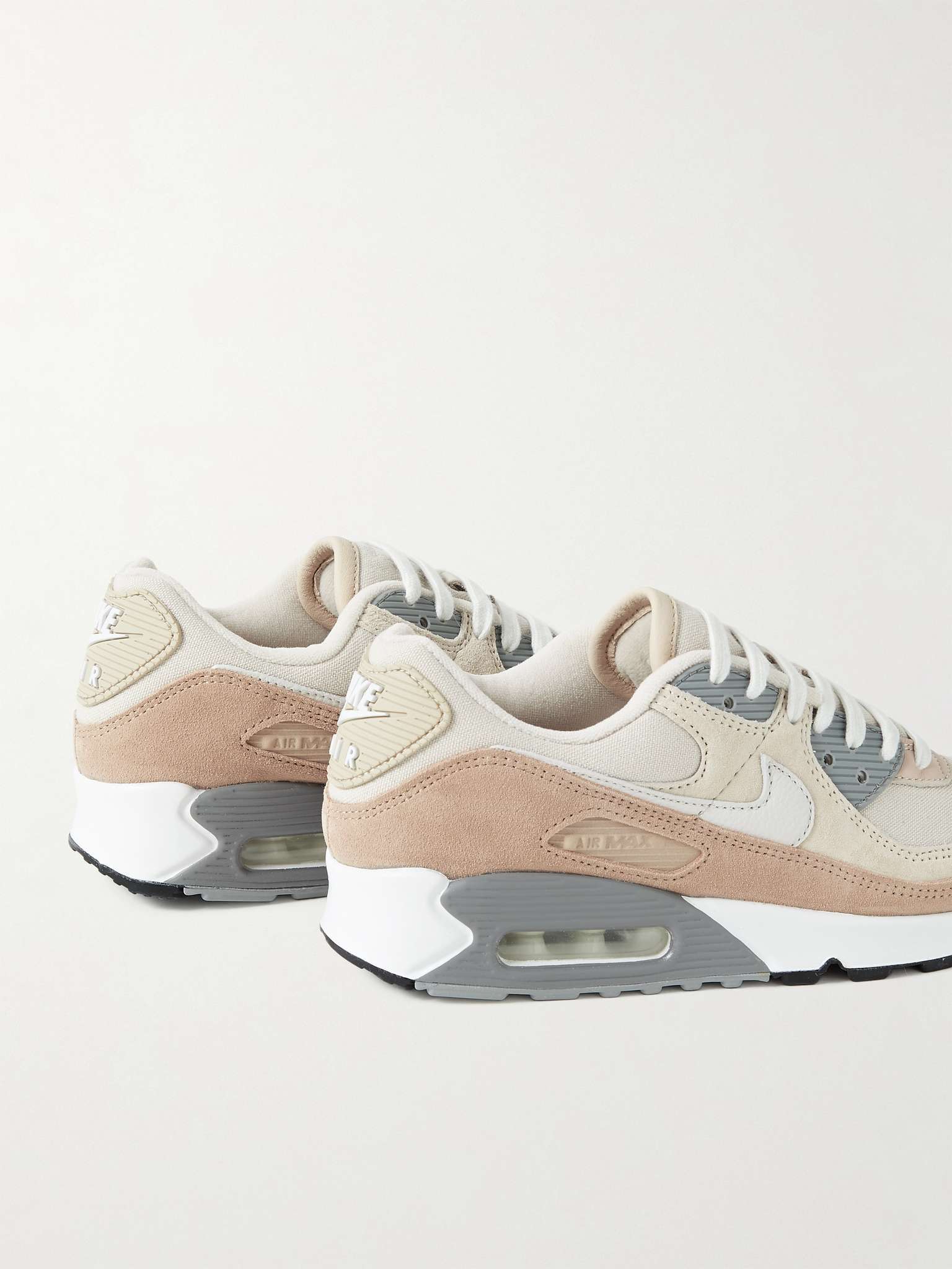 Air Max 90 Leather-Trimmed Suede and Canvas Sneakers - 5