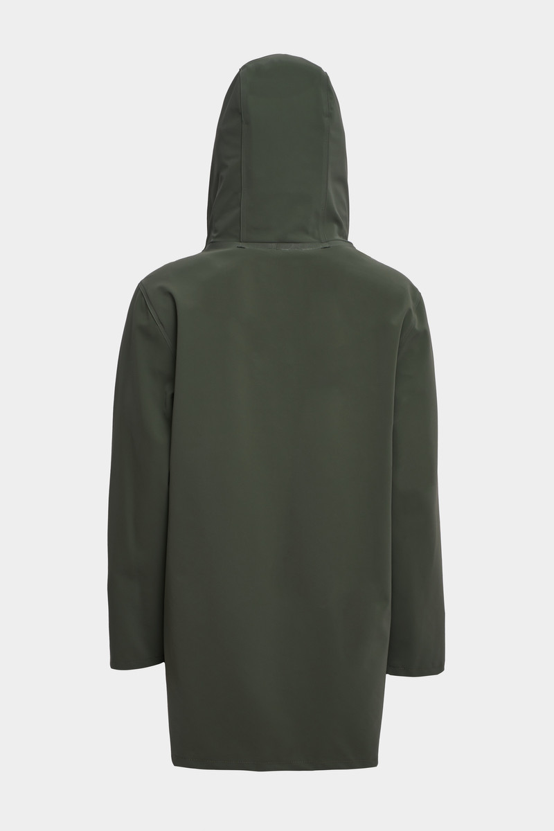 Stockholm Lightweight Matte Zip Raincoat Green 6