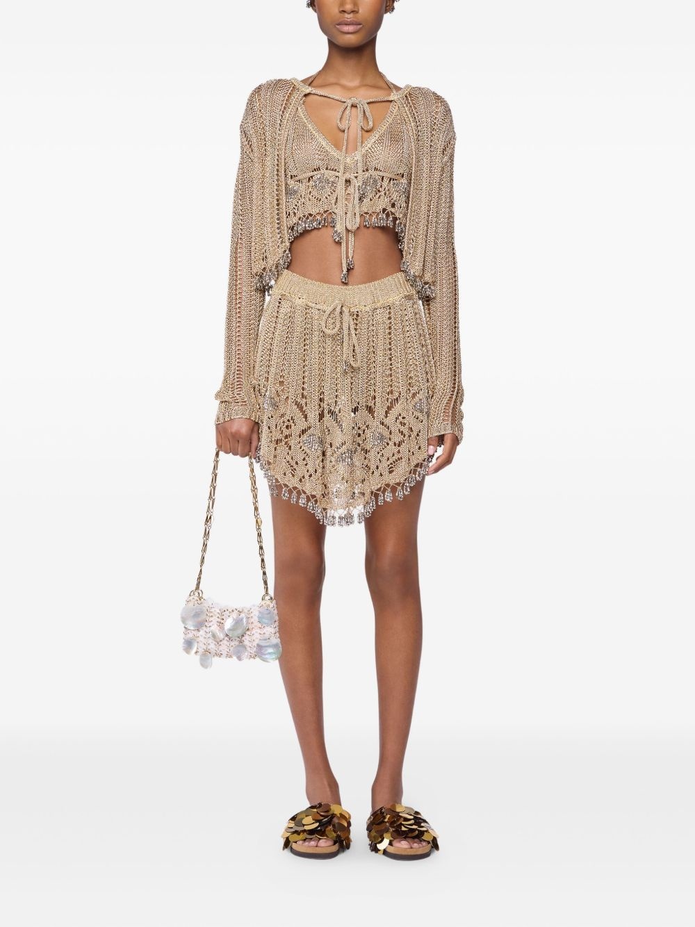 crochet-knit cardigan - 2