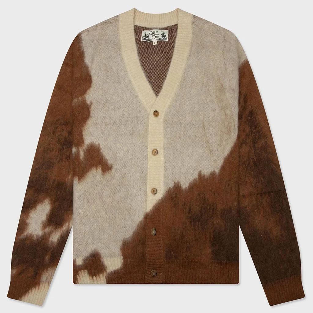 HORSE KNIT CARDIGAN - BROWN - 1