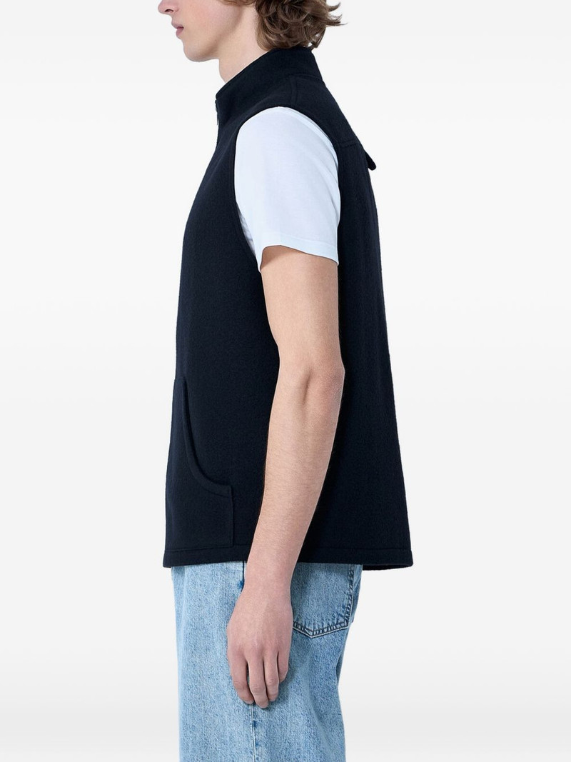 RIER high-neck zip-up wool vest outlook